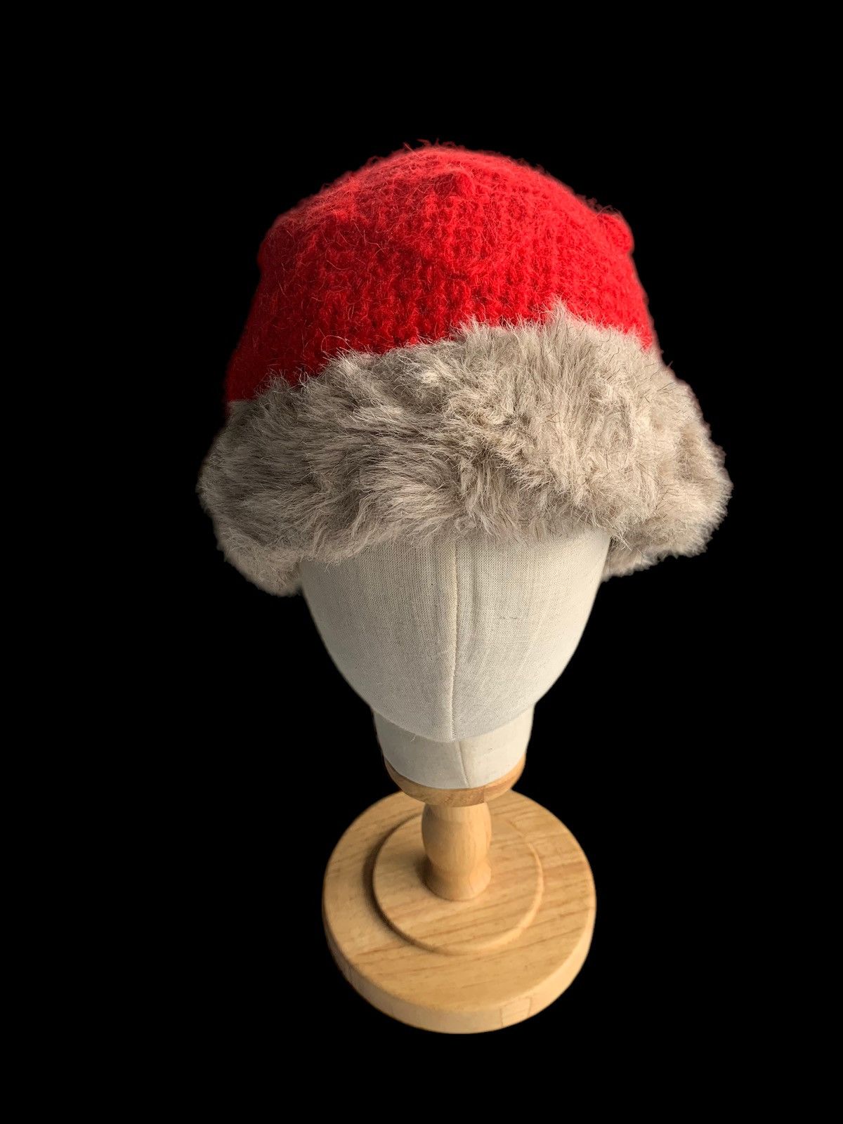 Japanese Brand × Kapital × Vintage Crochet Knitted Fur Hairy Rare Beanie Hats☠️ Size ONE SIZE - 7 Thumbnail