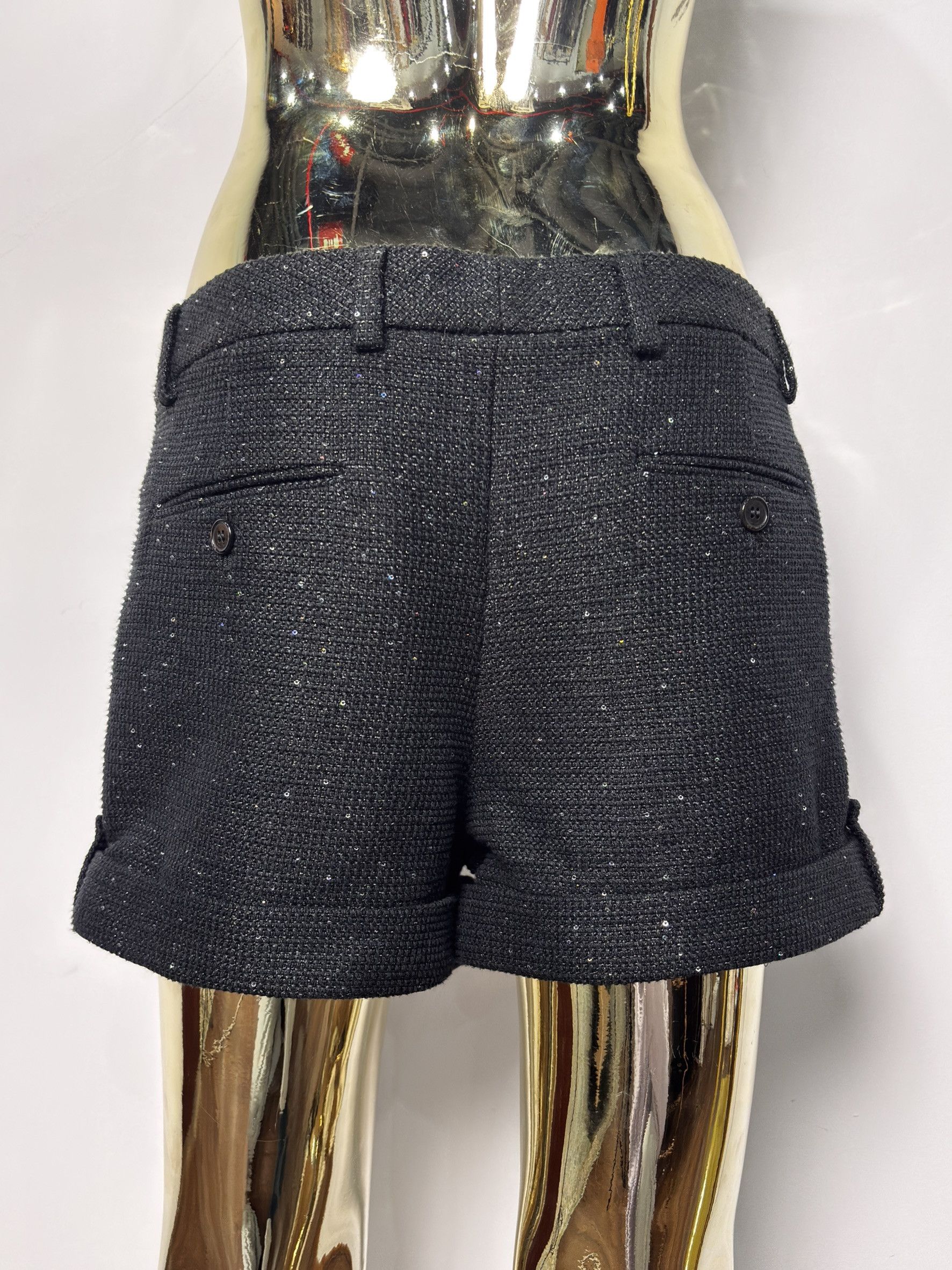 Saint Laurent Paris Saint Laurent Tweed Shorts with Metallic Thread Size 26" / US 2 / IT 38 - 8 Thumbnail