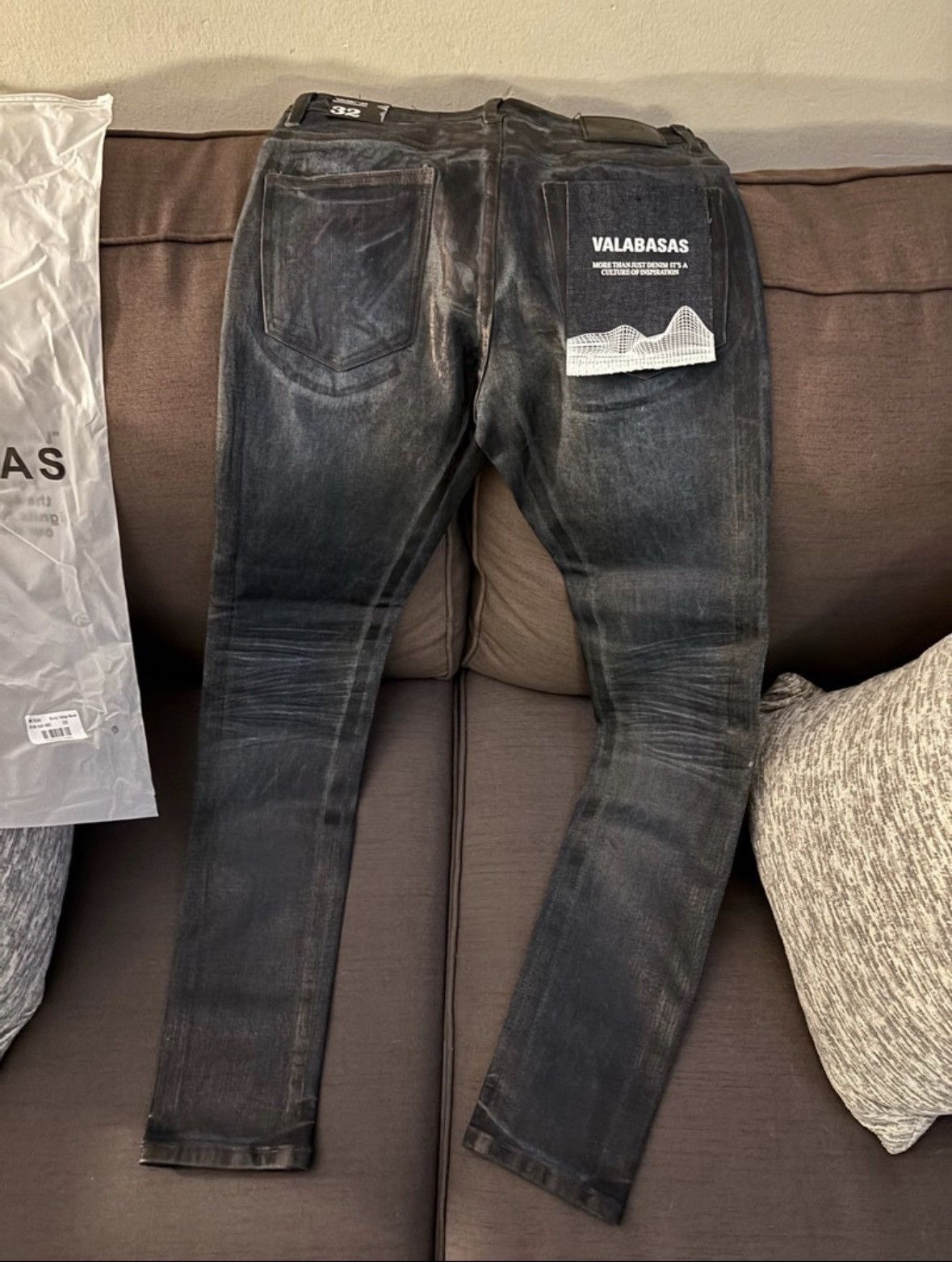 Valabasas Valabasas Dirty Indigo Waxed Jeans – Size 32 – New With Tags Size US 32 / EU 48 - 9 Thumbnail