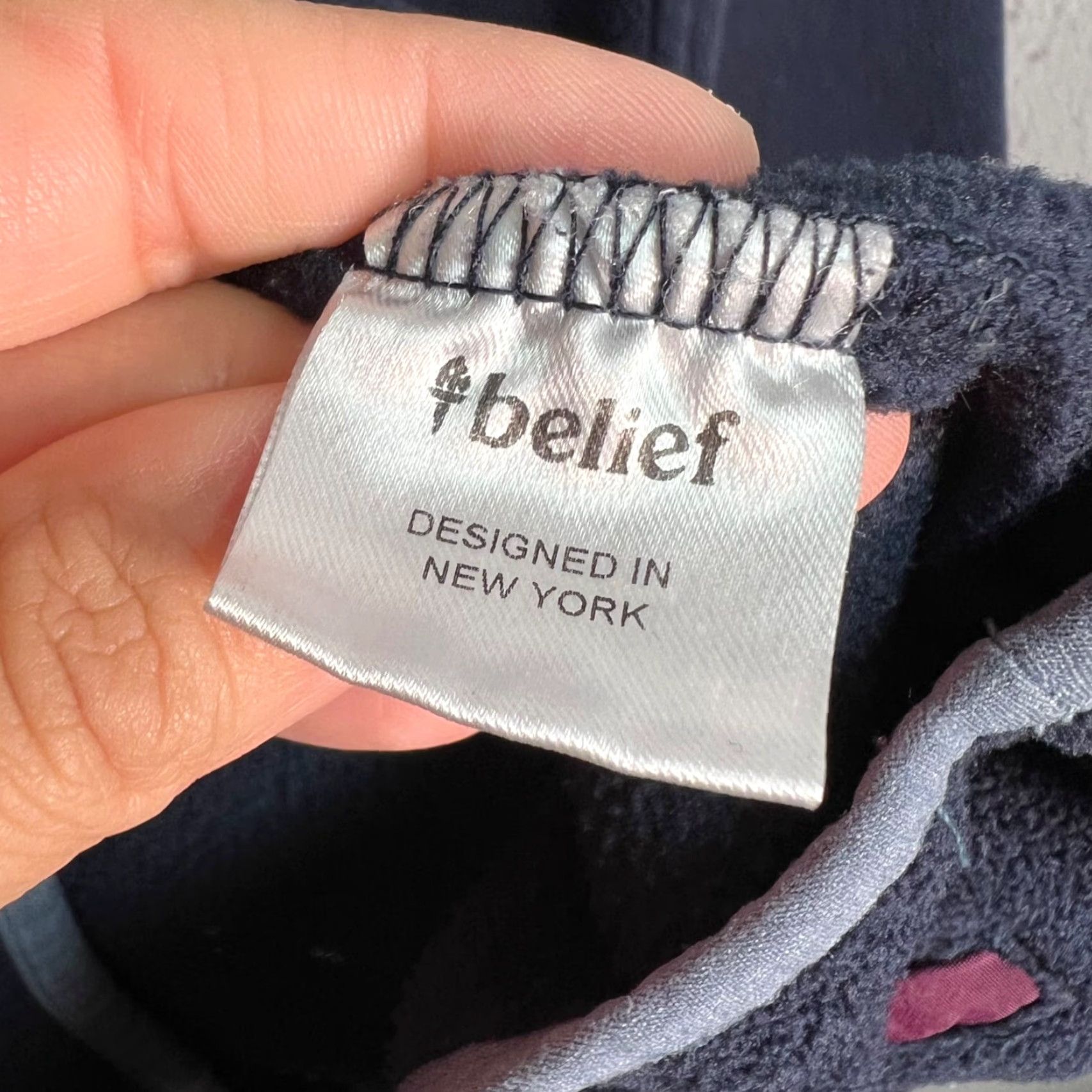Vintage Belief Mens Size Small Fleece Pullover Sweatshirt Navy Blue Comfort Solid Sweatshirt Mens Small Blue Belief Sweatshirt Size US S / EU 44-46 / 1 - 7 Thumbnail