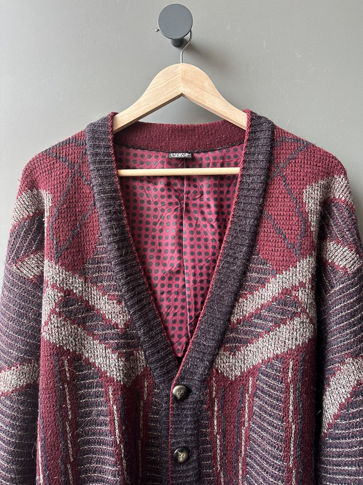 Vintage Monte Carlo Alpaca Wool Acrylic Cardigan Size 50 Size US M / EU 48-50 / 2 - 2 Thumbnail