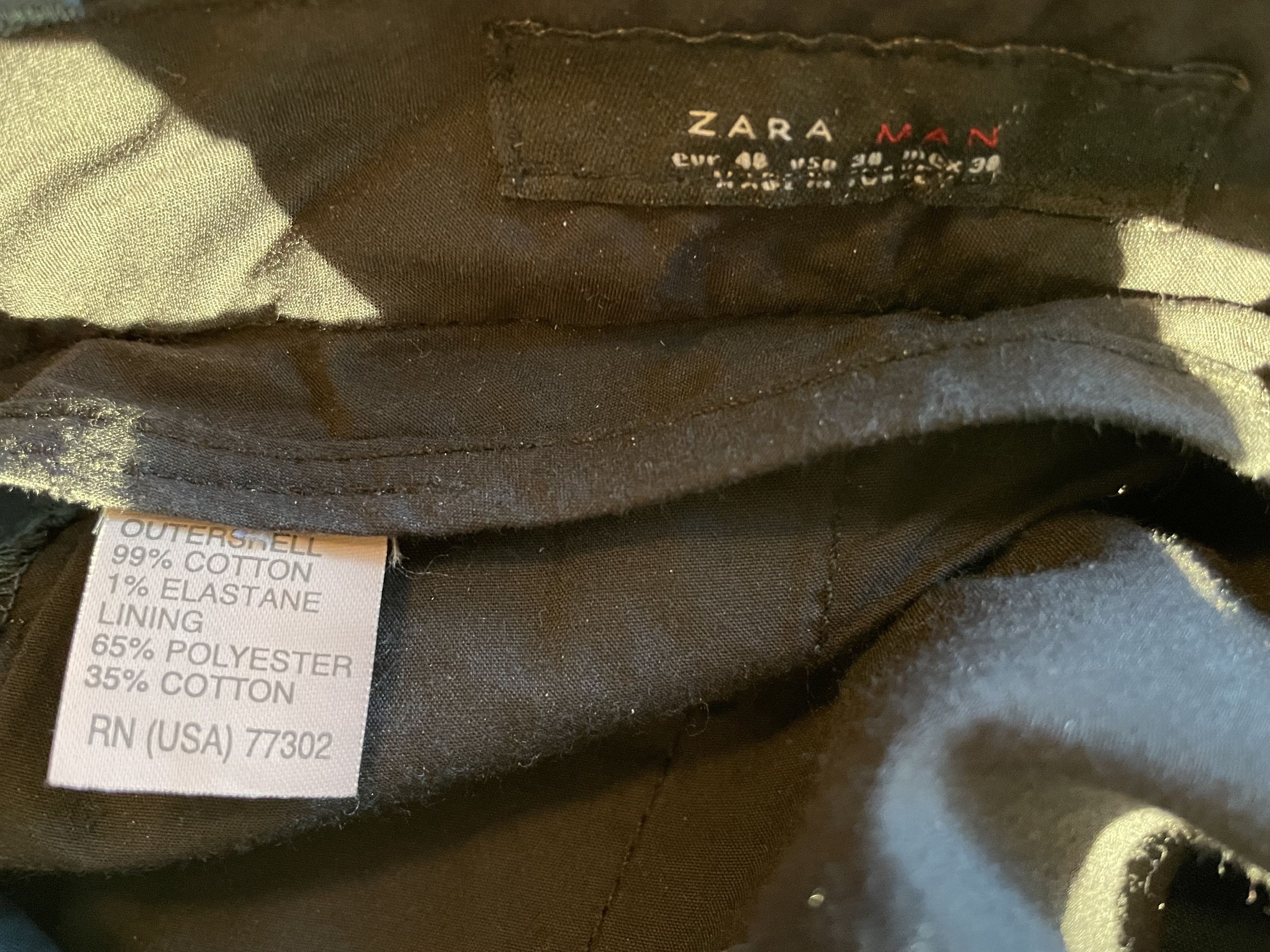 Zara Zara Royal Blue Cotton Tapered Dress Pants, Men's 36 Size US 36 / EU 52 - 4 Thumbnail