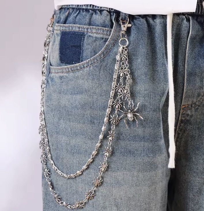 Jewelry Spider Biker Chain Wallet Chain Size ONE SIZE - 2 Thumbnail