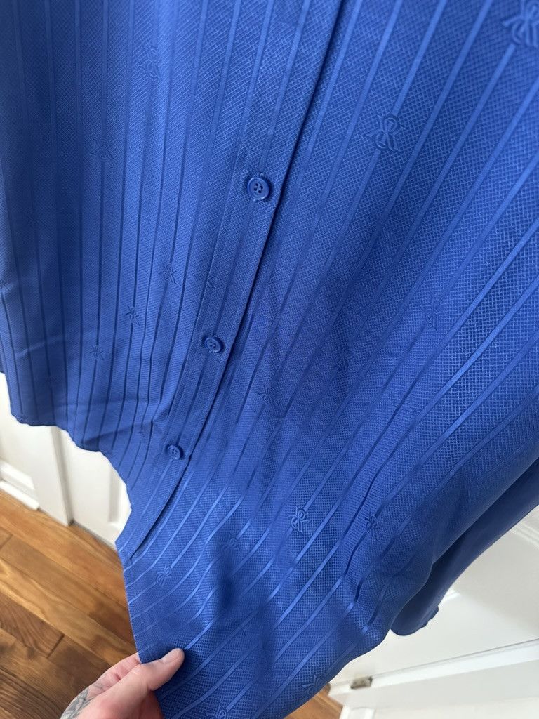 Kith Kith Crest Logo Boxy Collared Silk Overshirt - Bow Blue Size US XL / EU 56 / 4 - 10 Thumbnail