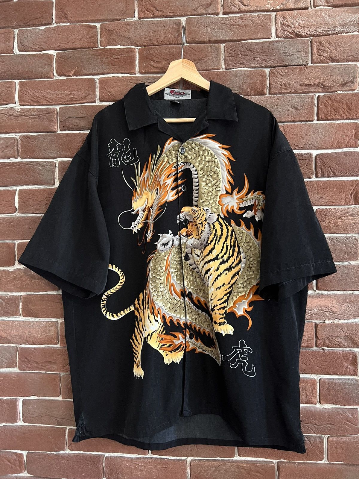 Japanese Brand Vintage Y2k Dragon Drip Button Up Rare Shirt Like Prada Hype Size US XXL / EU 58 / 5 - 1 Thumbnail