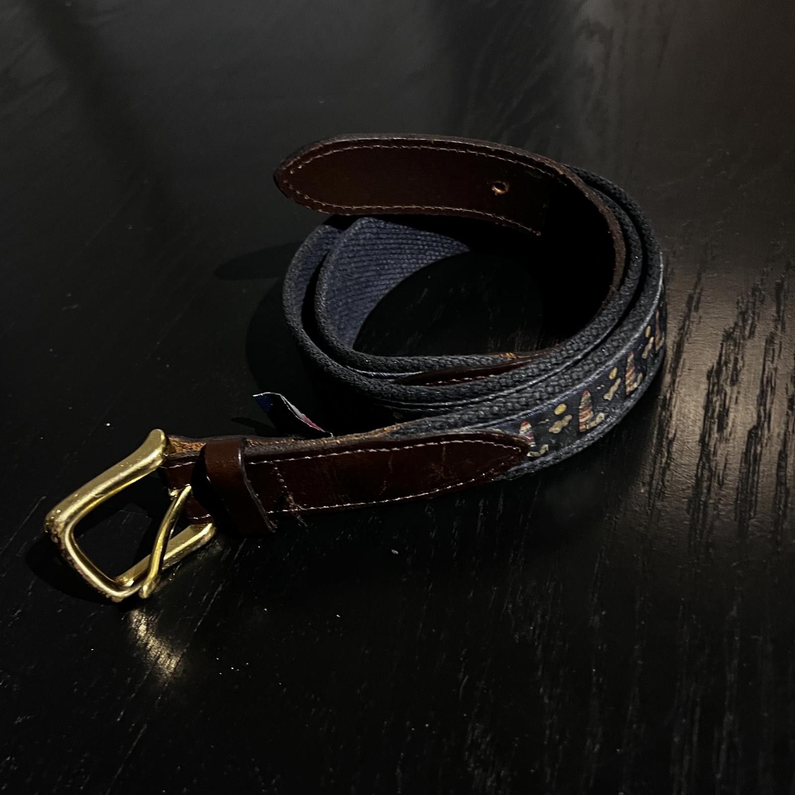 Vineyard Vines Vintage Vineyard Vines Lighthouse Belt Navy Brown Gold Size ONE SIZE - 1 Thumbnail