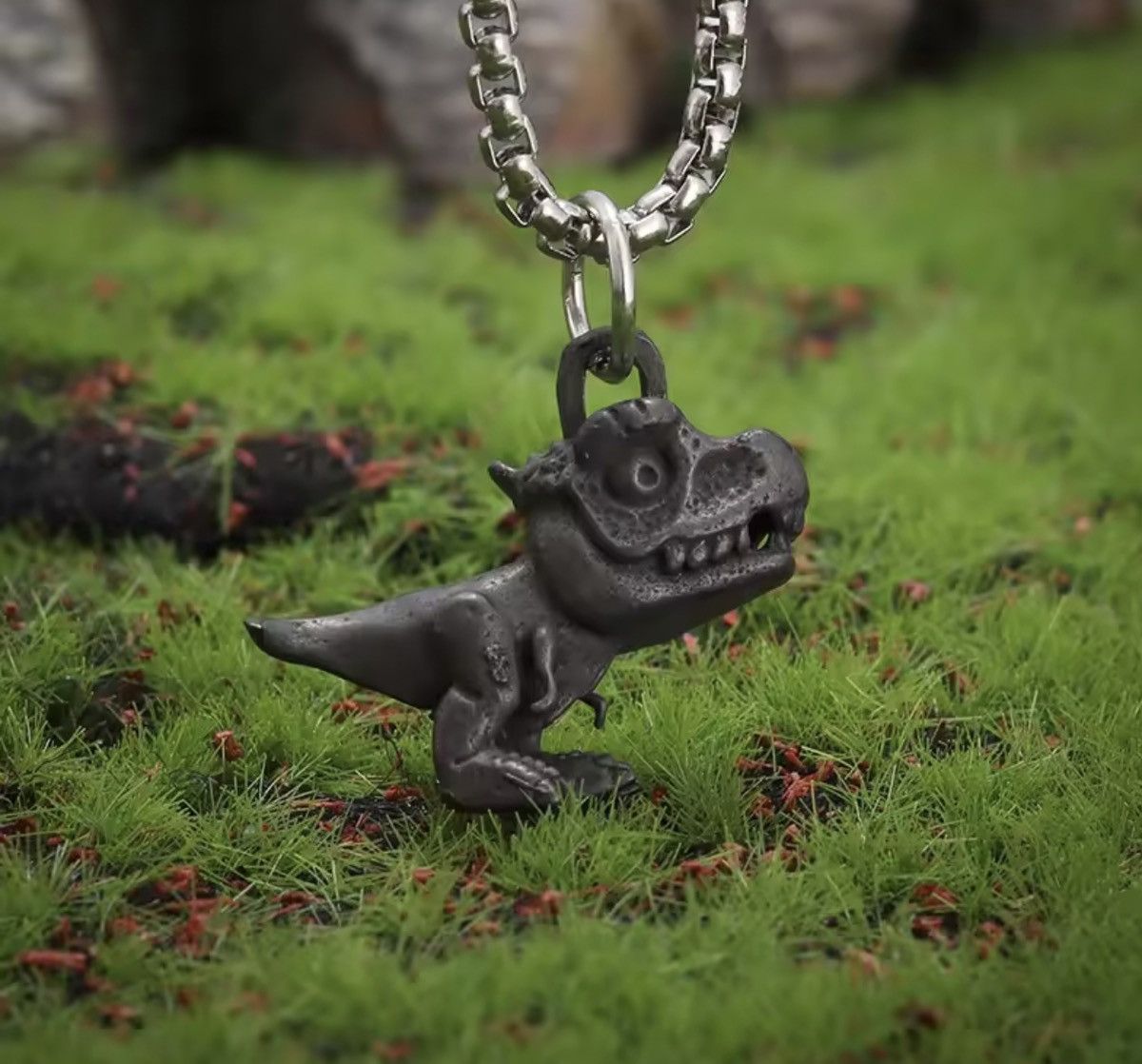 Vintage Premium Cute Dino Necklace Size ONE SIZE - 2 Thumbnail