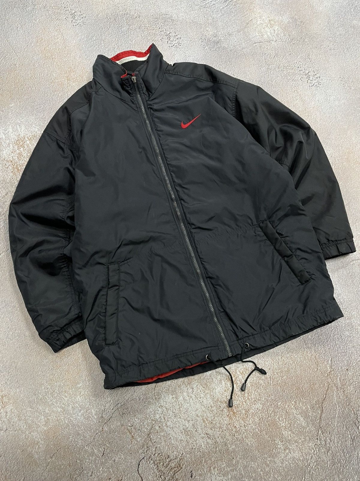 Nike Vintage Nike Big Logo Nylon Black Jacket Size US M / EU 48-50 / 2 - 4 Thumbnail