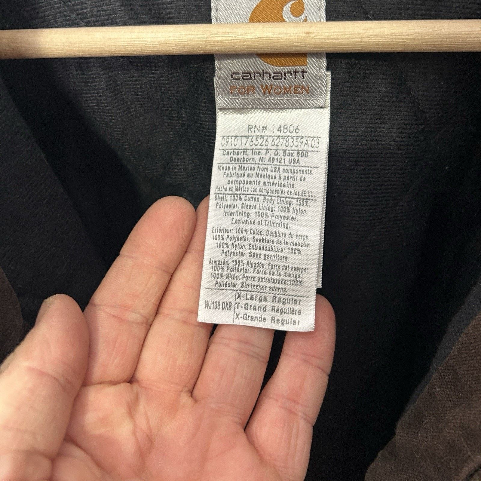 Carhartt Vintage Carhartt Hooded Active Jacket “Dark Brown” WJ130 DKB Size XL / US 12-14 / IT 48-50 - 11 Thumbnail