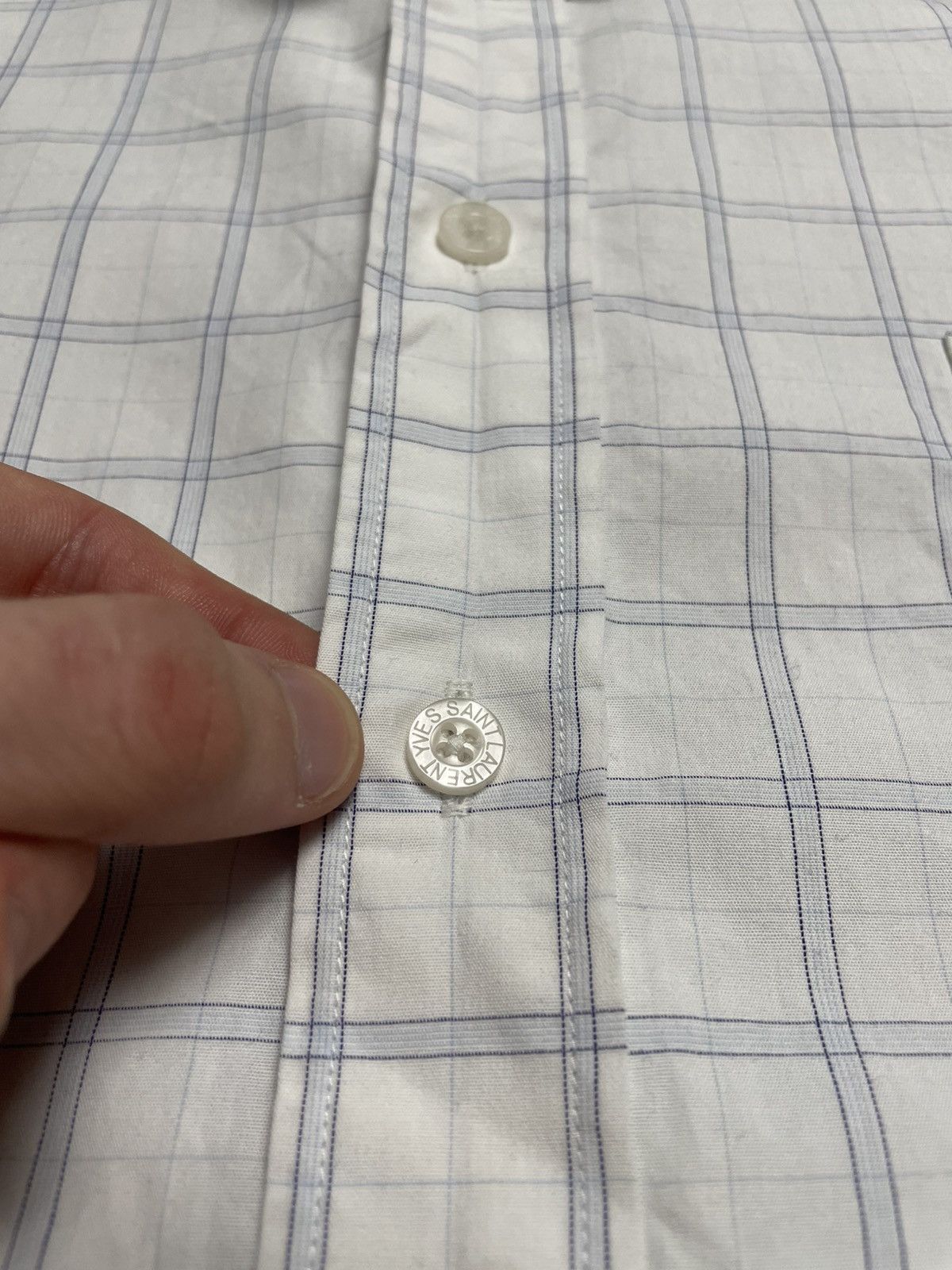 Yves Saint Laurent Vintage Yves Saint Laurent YSL Checkered Short Sleeve Shirt Size US XL / EU 56 / 4 - 8 Thumbnail
