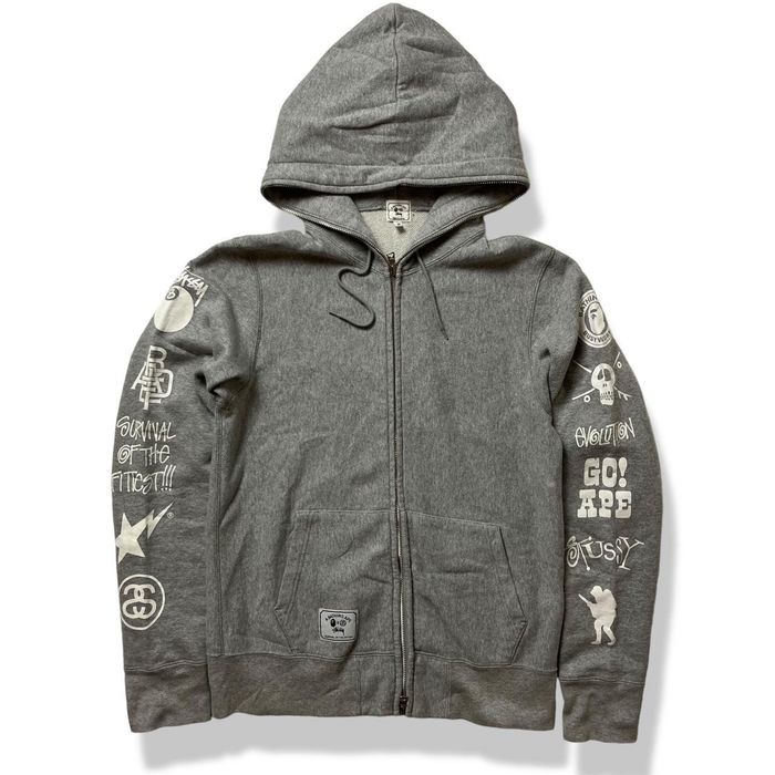 Bape x stussy discount hoodie