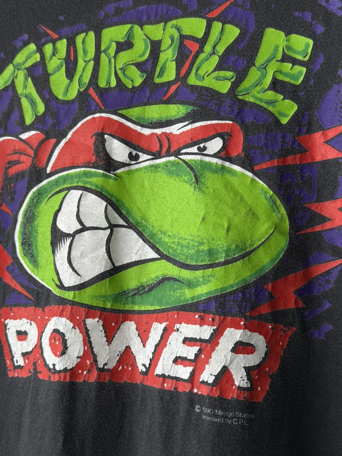 Vintage Vintage 1990 TMNT ‘Raphael Turtle Power’ Cartoon Movie Tee Size US L / EU 52-54 / 3 - 4 Thumbnail