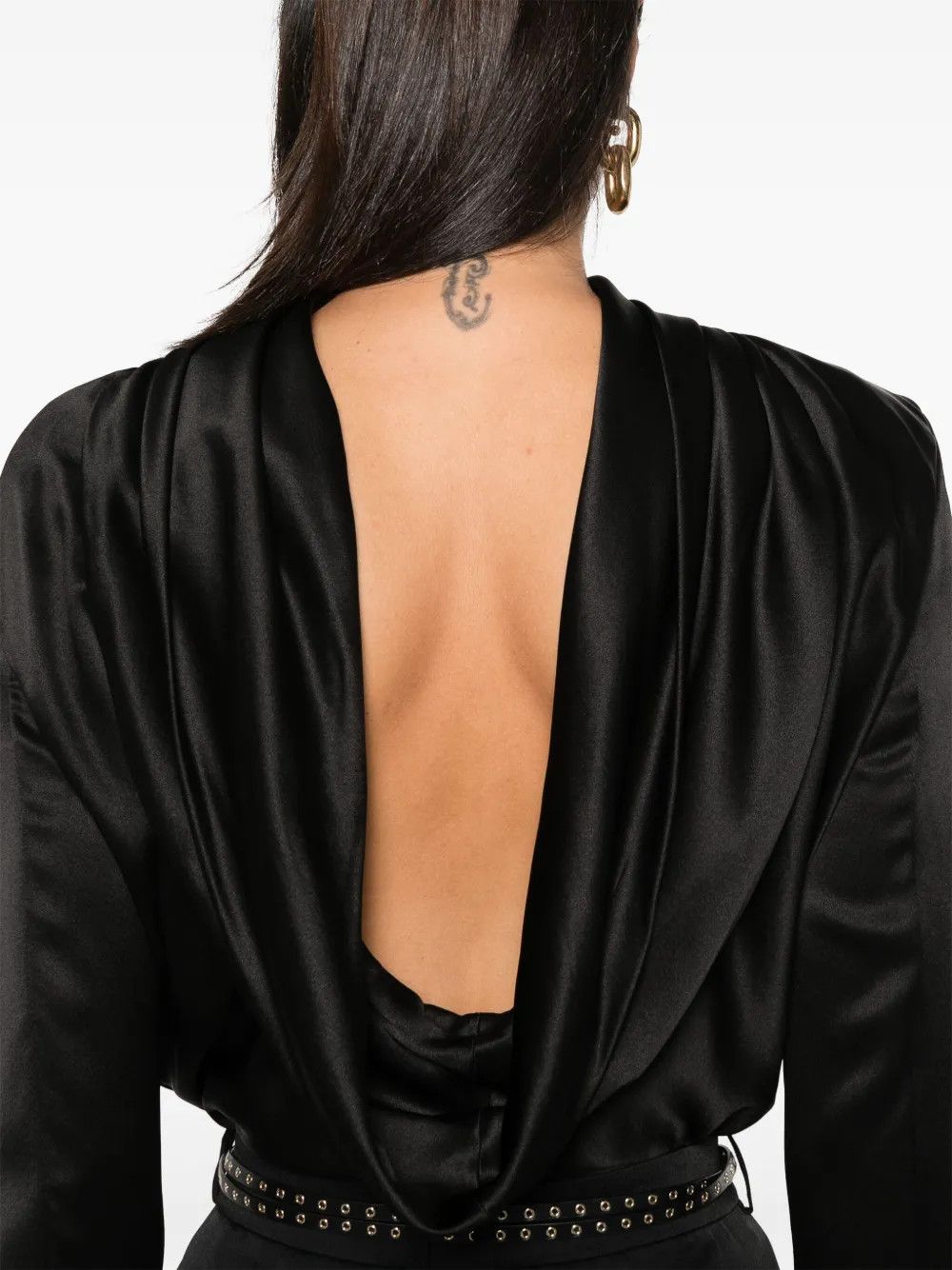 Saint Laurent Paris o1y0126 Silk Blouse in Black Size M / US 6-8 / IT 42-44 - 4 Thumbnail