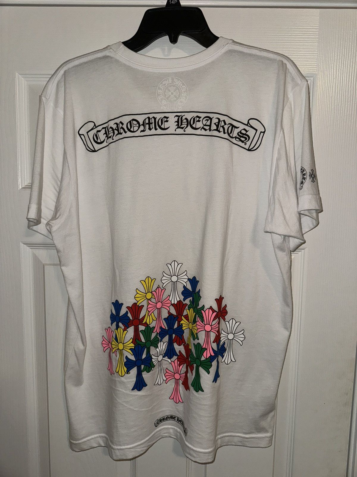 Tシャツ・カットソー Chrome Hearts Multi Color Cross Cemetery T-Shirt White Black Chrome Hearts Multi Color Cross Cemetery T-Shirt White