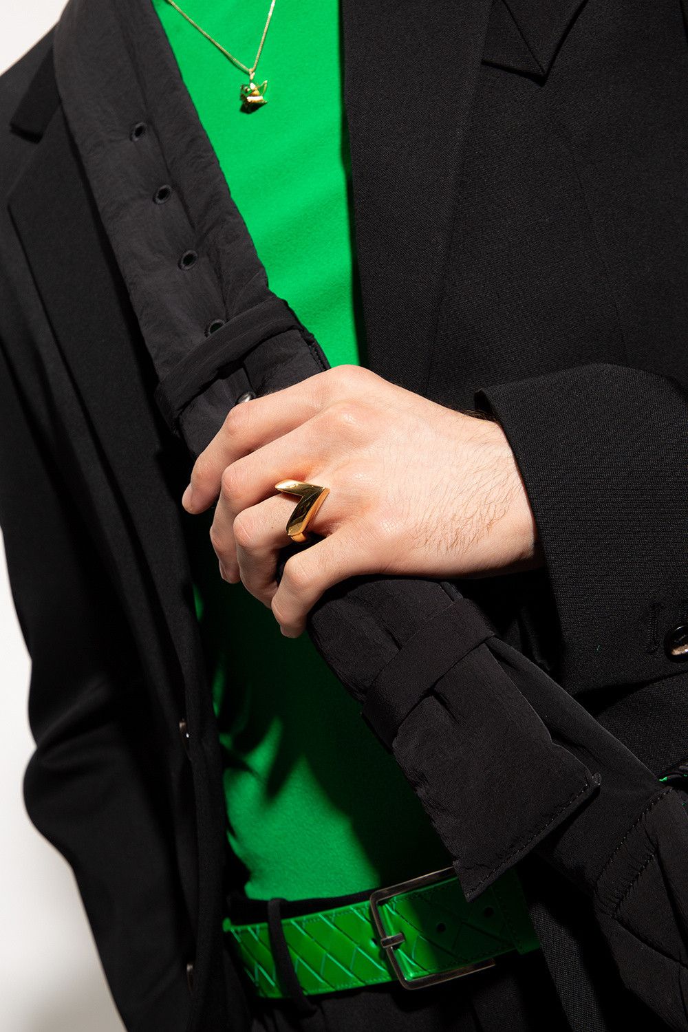 Bottega Veneta BOTTEGA VENETA gold plated silver triangle ring 9.5 21 q Size ONE SIZE - 2 Thumbnail
