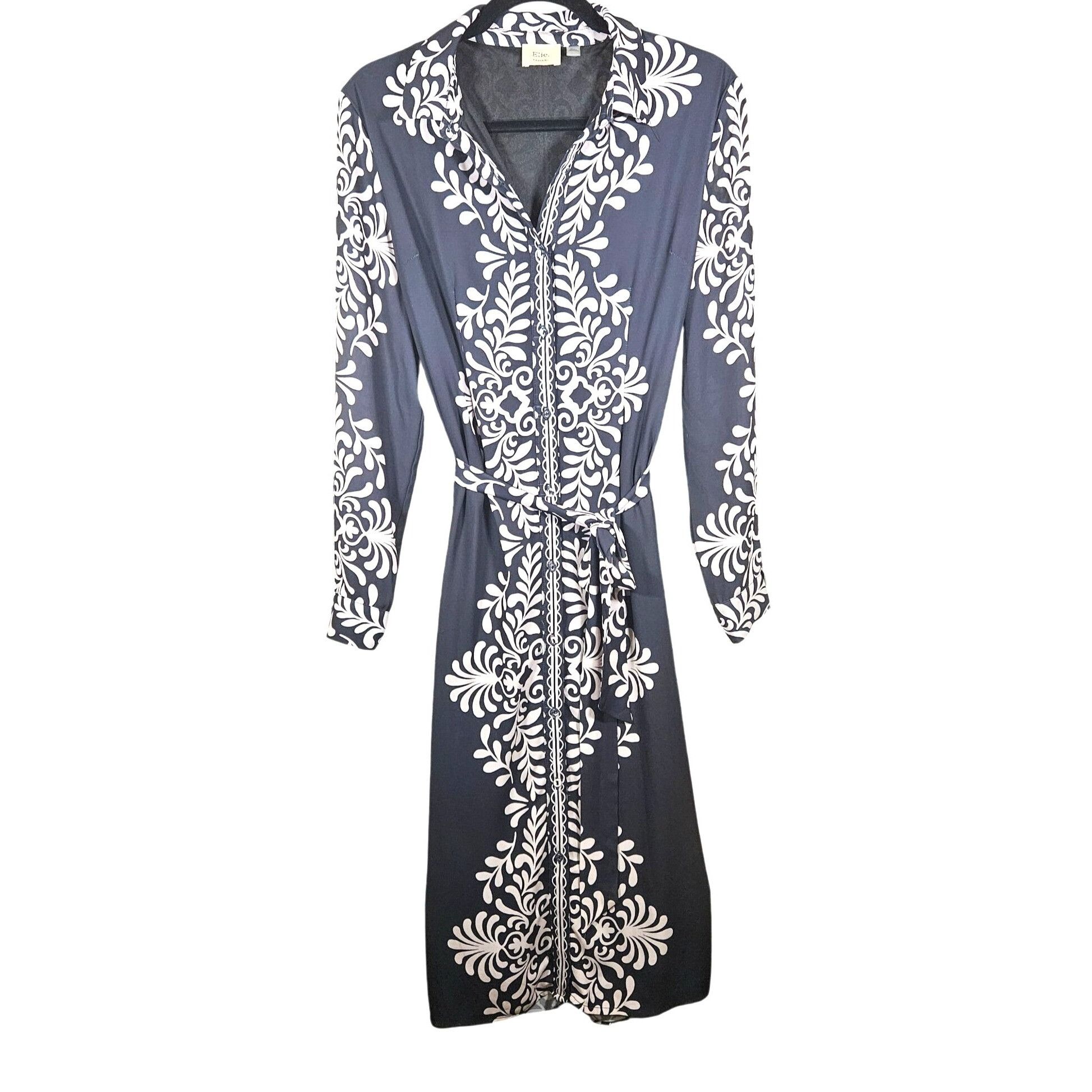Elie Tahari Elie Tahari M/M Womens Long Sleeve Black & White Dress Size M / US 6-8 / IT 42-44 - 2 Thumbnail