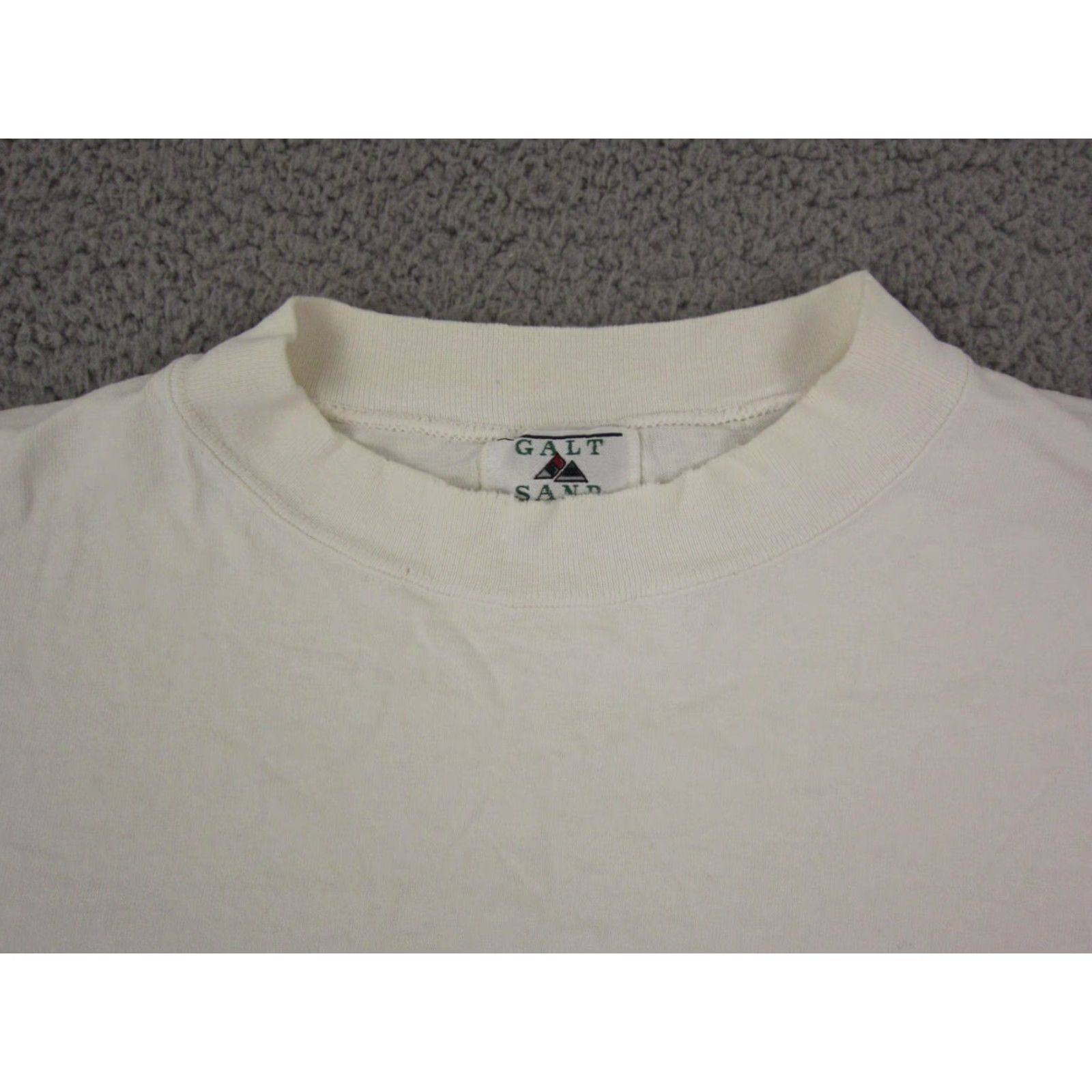 Vintage VINTAGE Galt Sand Shirt Mens L White Jersey 90s USA Crew Neck Short Sleeve Single Stitch Size US L / EU 52-54 / 3 - 6 Thumbnail