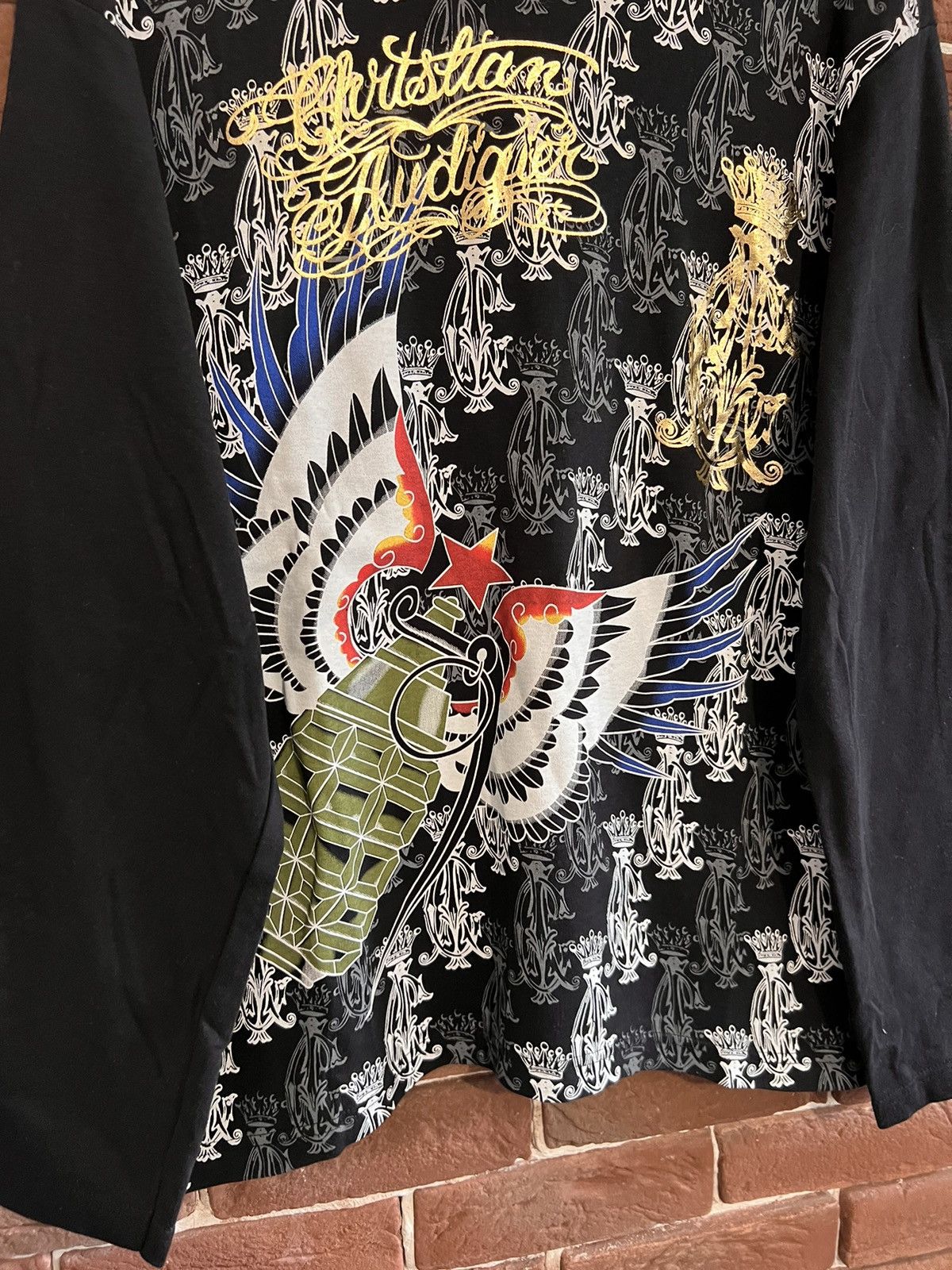 Christian Audigier Vintage Y2k Ed Hardy By Christian Audigier Longsleeve Hype Size US XXL / EU 58 / 5 - 4 Thumbnail