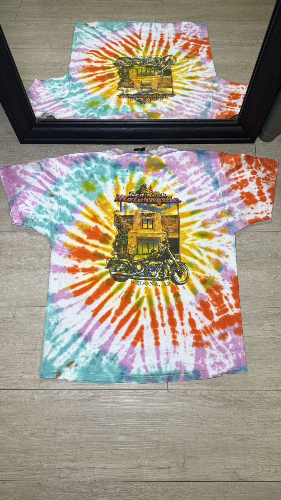 Harley Davidson Vintage / Y2K Harley Davidson Sedona Arizona Tie Dye Shirt Size US XL / EU 56 / 4 - 1 Thumbnail