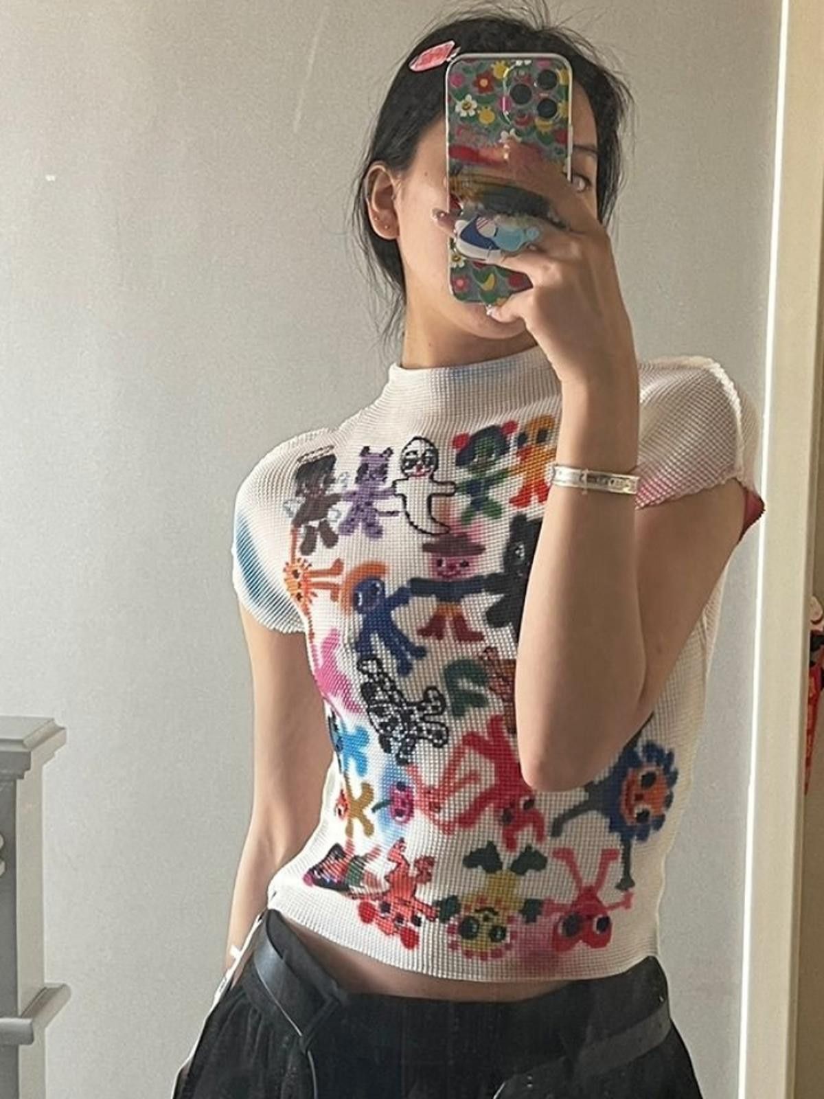 The Unbranded Brand Y2k Aesthetic Fashion Cropped Tops Women Short Sleeve Size ONE SIZE - 6 Thumbnail