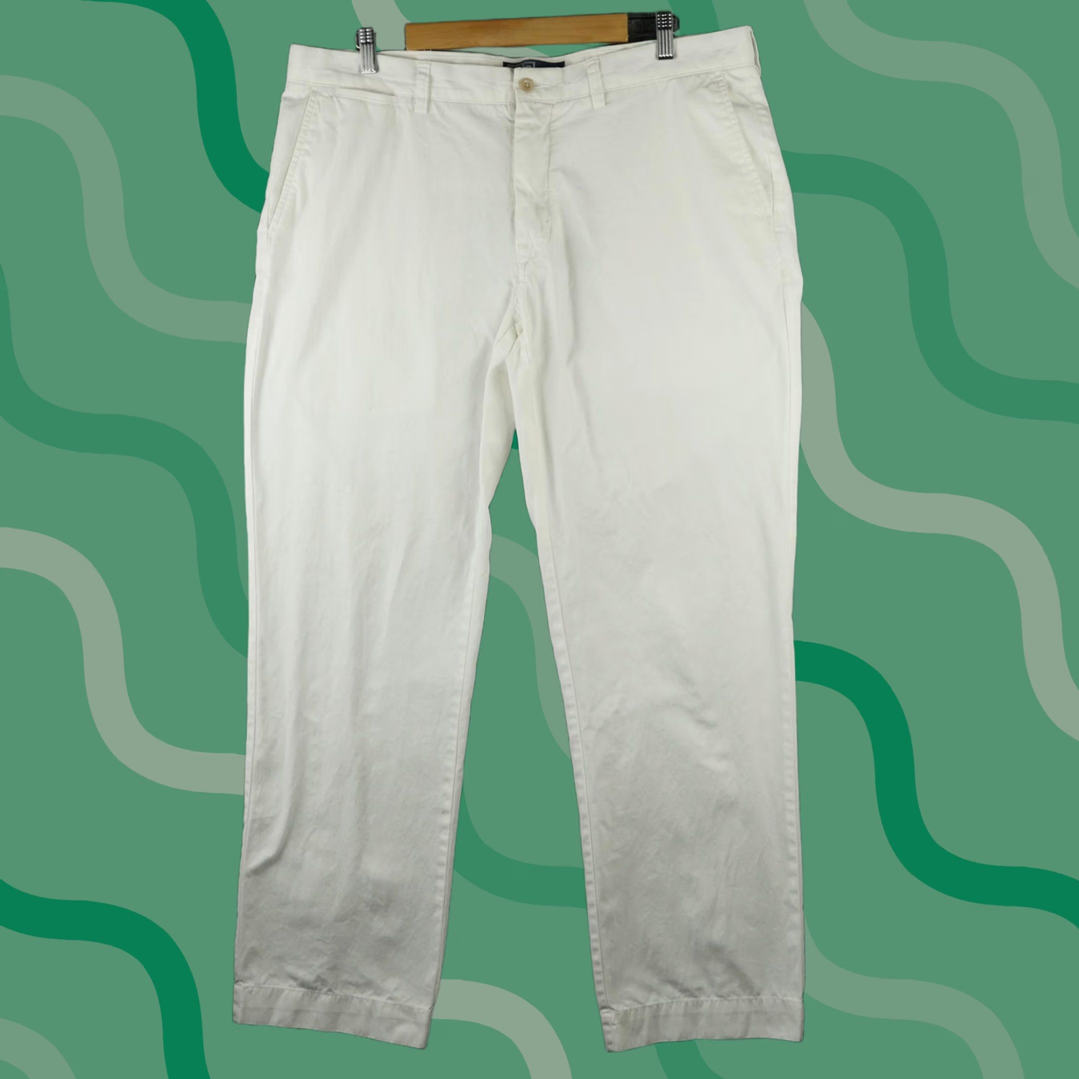 Polo Ralph Lauren VINTAGE Polo Ralph Lauren Pants Mens 38x32 White Suffield Chino Straight Fit Casual Business Mens Size US 38 / EU 54 - 1 Thumbnail
