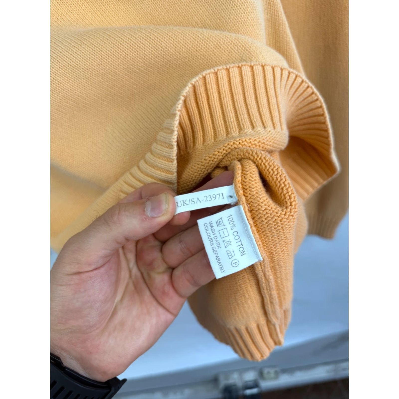 Yves Saint Laurent VINTAGE 90s YSL Yves Saint Laurent Sweater Pullover Men XXL Orange Size US XXL / EU 58 / 5 - 6 Thumbnail