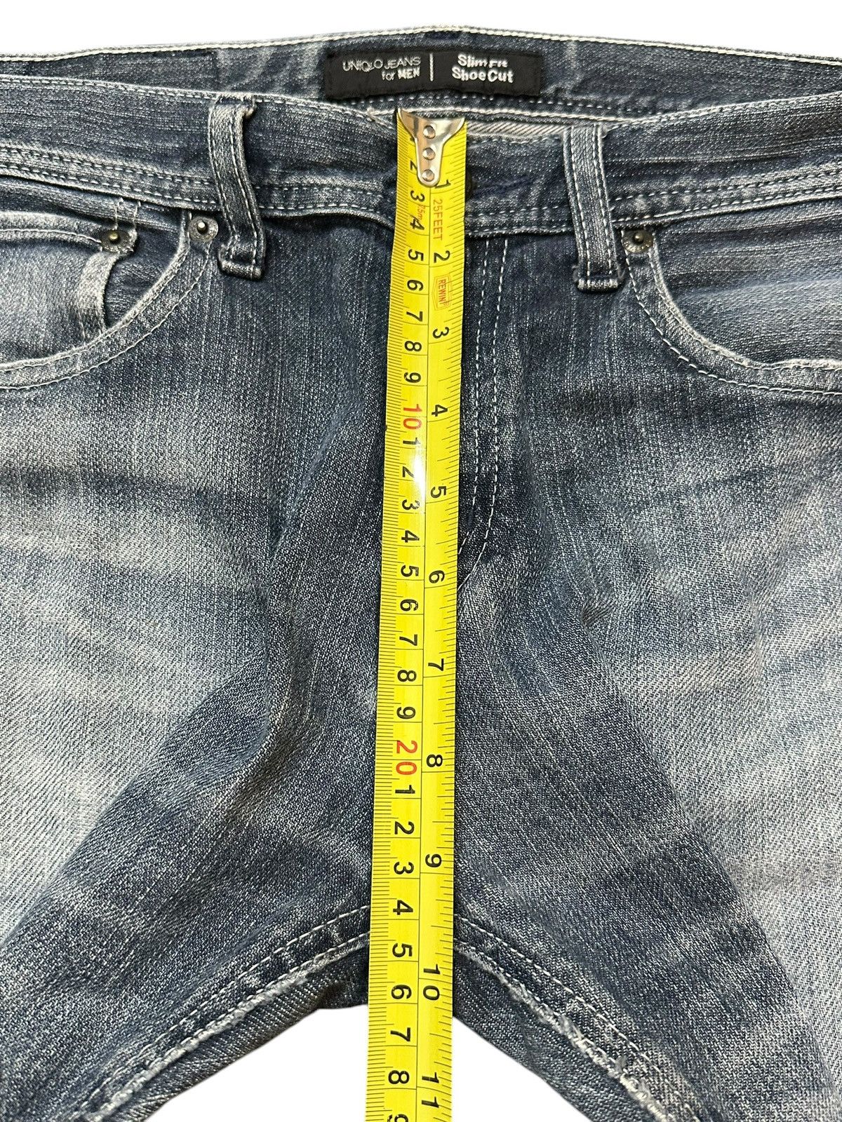 Evisu Vintage Japanese Uniqlo Blue Faded Wash Distress Style Jeans Size US 30 / EU 46 - 14 Thumbnail