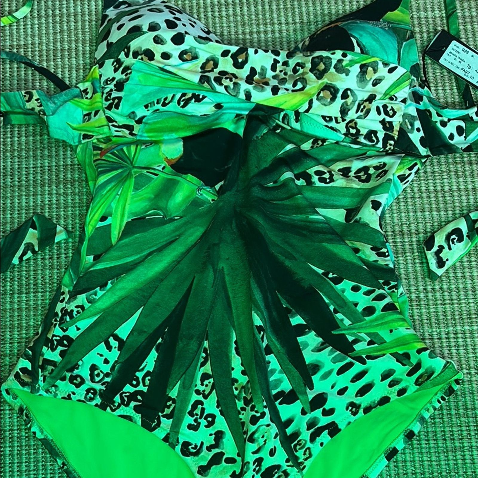 Blumarine NWT Blumarine Green Black Bikini Leopard Green Nature Size S Size ONE SIZE - 7 Thumbnail