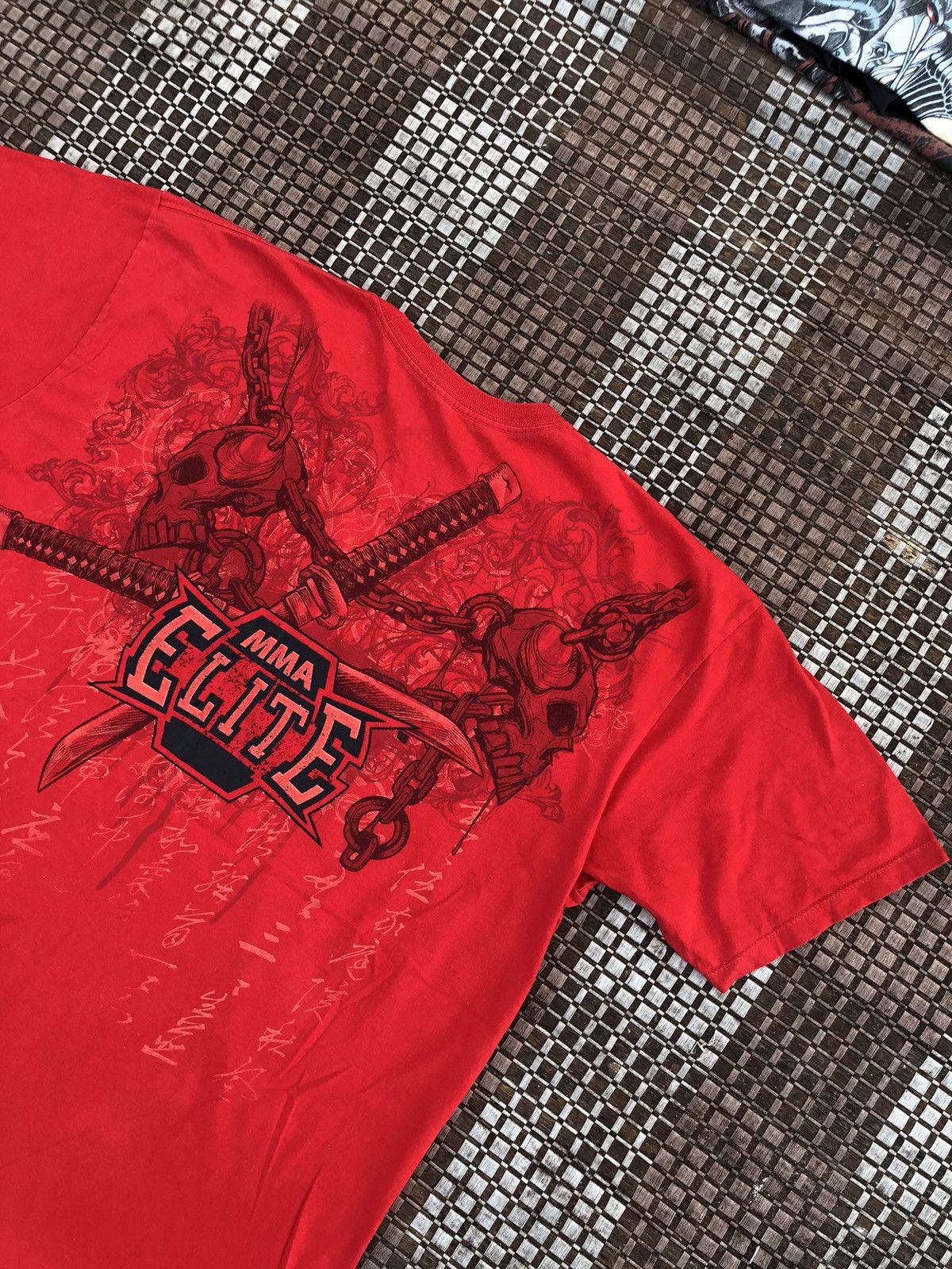 Affliction × Vintage Vintage Y2K MMA ELITE Skulls Affliction Tshirt Size US XL / EU 56 / 4 - 19 Thumbnail