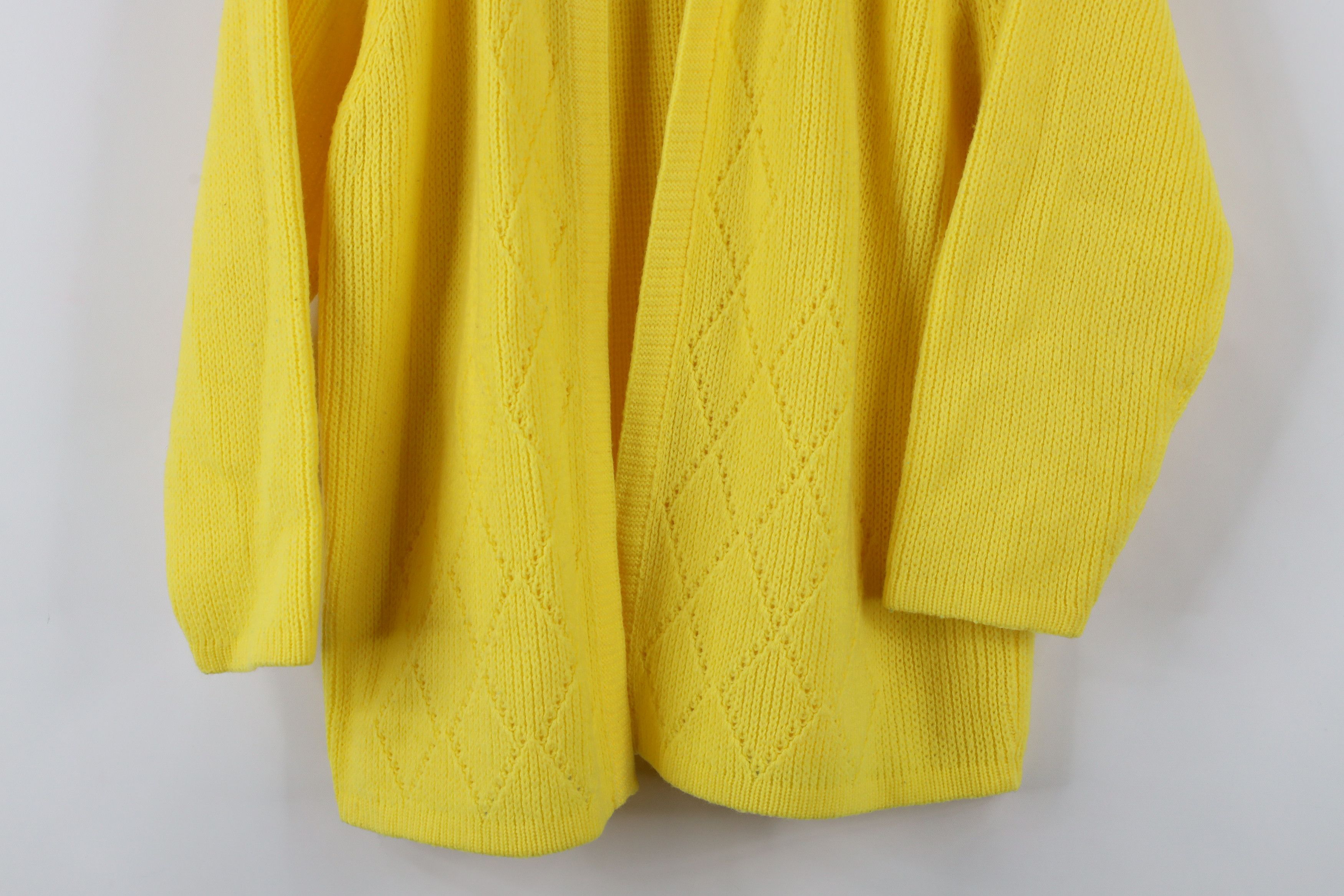 Macys × Vintage Vintage 60s Macys Ribbed Knit Open Front Cardigan Sweater Size S / US 4 / IT 40 - 3 Thumbnail