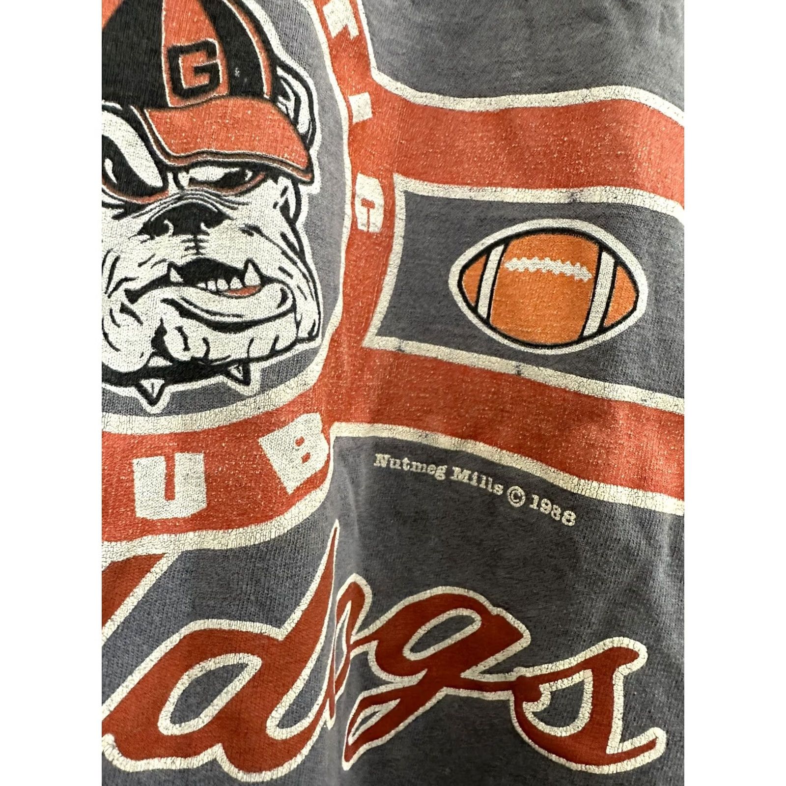 Vintage VTG 80s University of Georgia Bulldogs Tank Top XL Black Mens Worn WIP Gradient Sun Faded Greek Life Shirt Size US XL / EU 56 / 4 - 3 Thumbnail