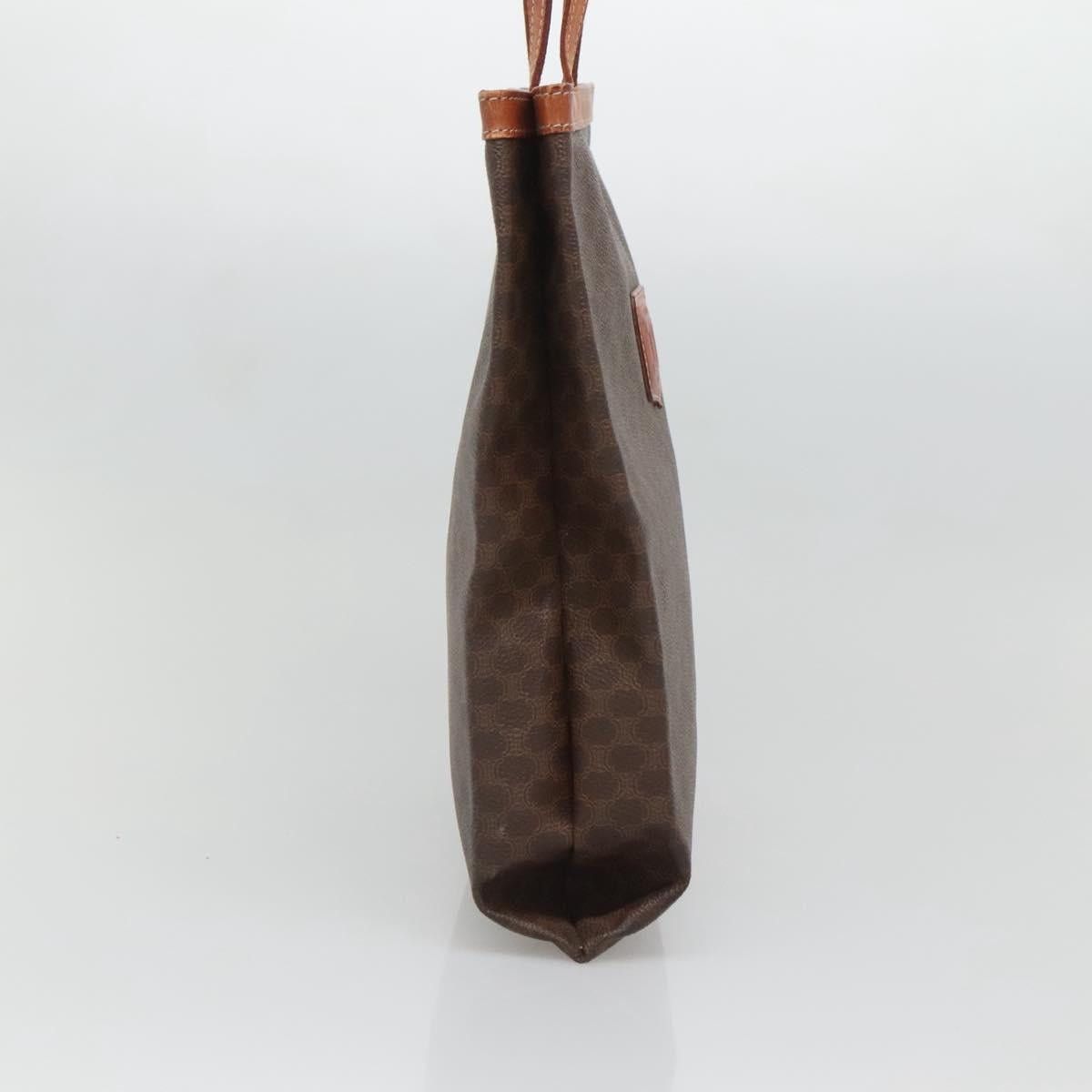 Celine CELINE Macadam Canvas Tote Bag Pvc Brown Gold Size ONE SIZE - 4 Thumbnail