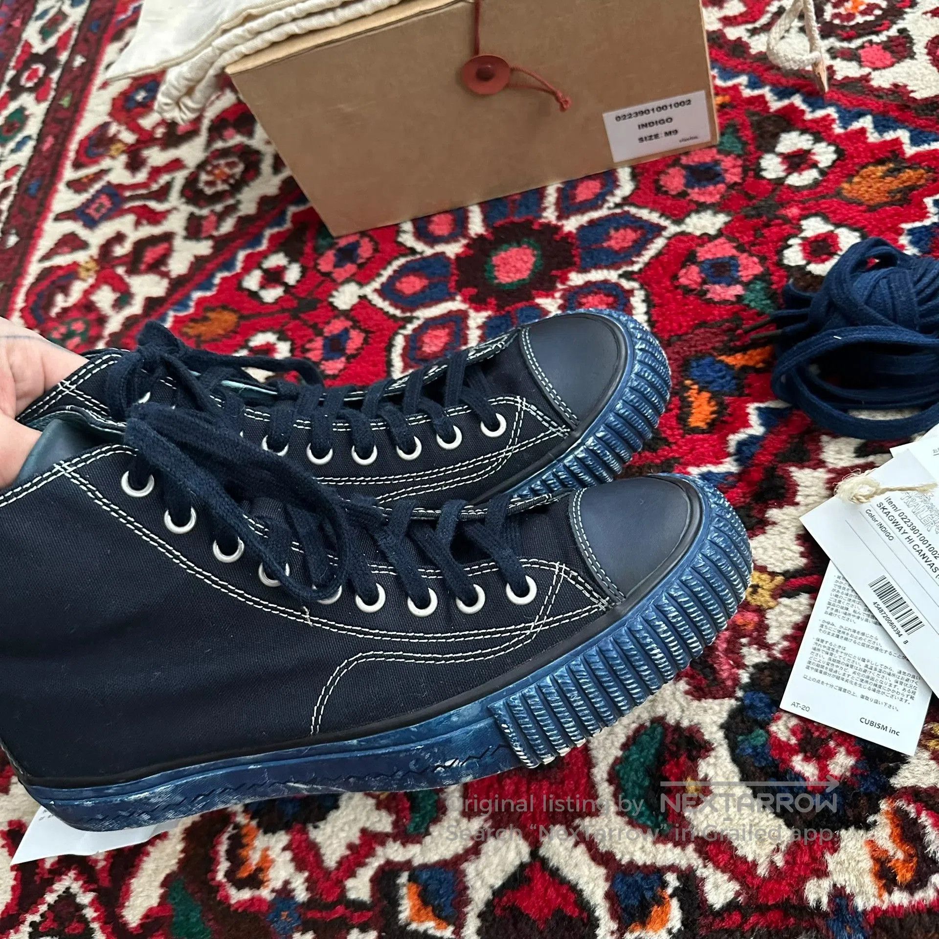 Visvim visvim skagway hi canvas shoes in blue. Size US 9.5 / EU 42-43 - 3 Thumbnail