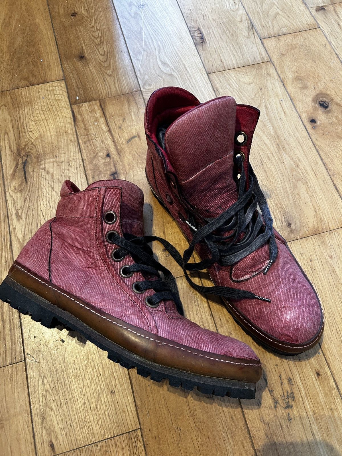 A1923 A1923 Handcrafted Distressed Leather Sneakers Size US 9 / EU 42 - 1 Thumbnail