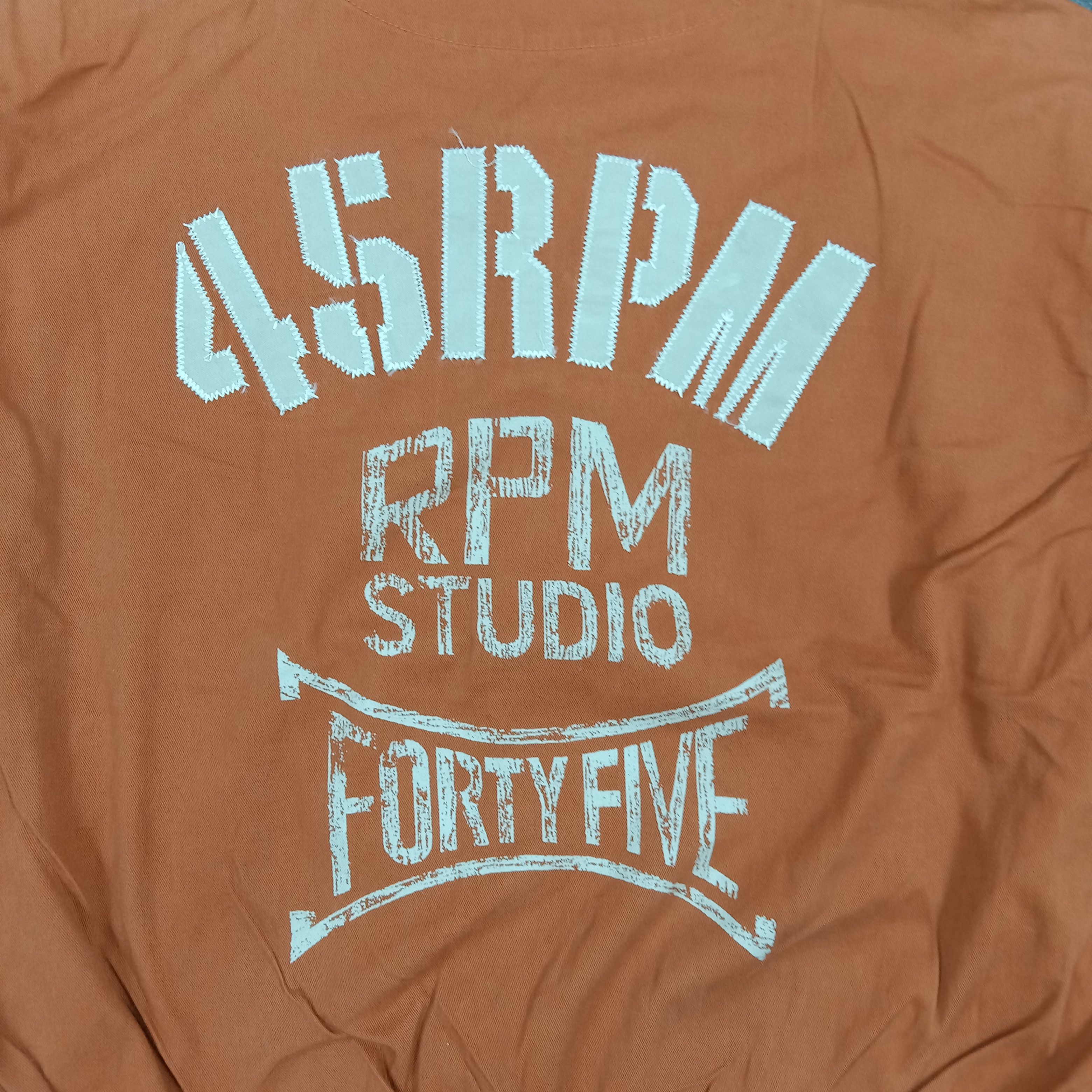 45rpm Rare 45RPM Studio Japan Varsity Orange Bomber Jacket C288N8 Size US L / EU 52-54 / 3 - 2 Thumbnail