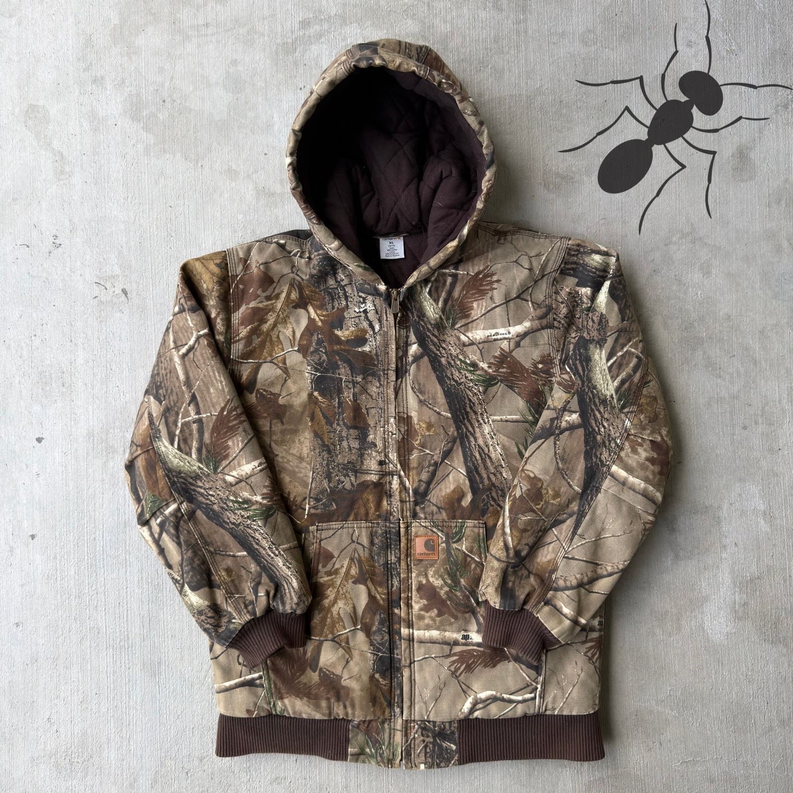 Carhartt × Vintage Carhartt YOUTH realtree camo hooded work wear jacket Size US XS / EU 42 / 0 - 1 Thumbnail
