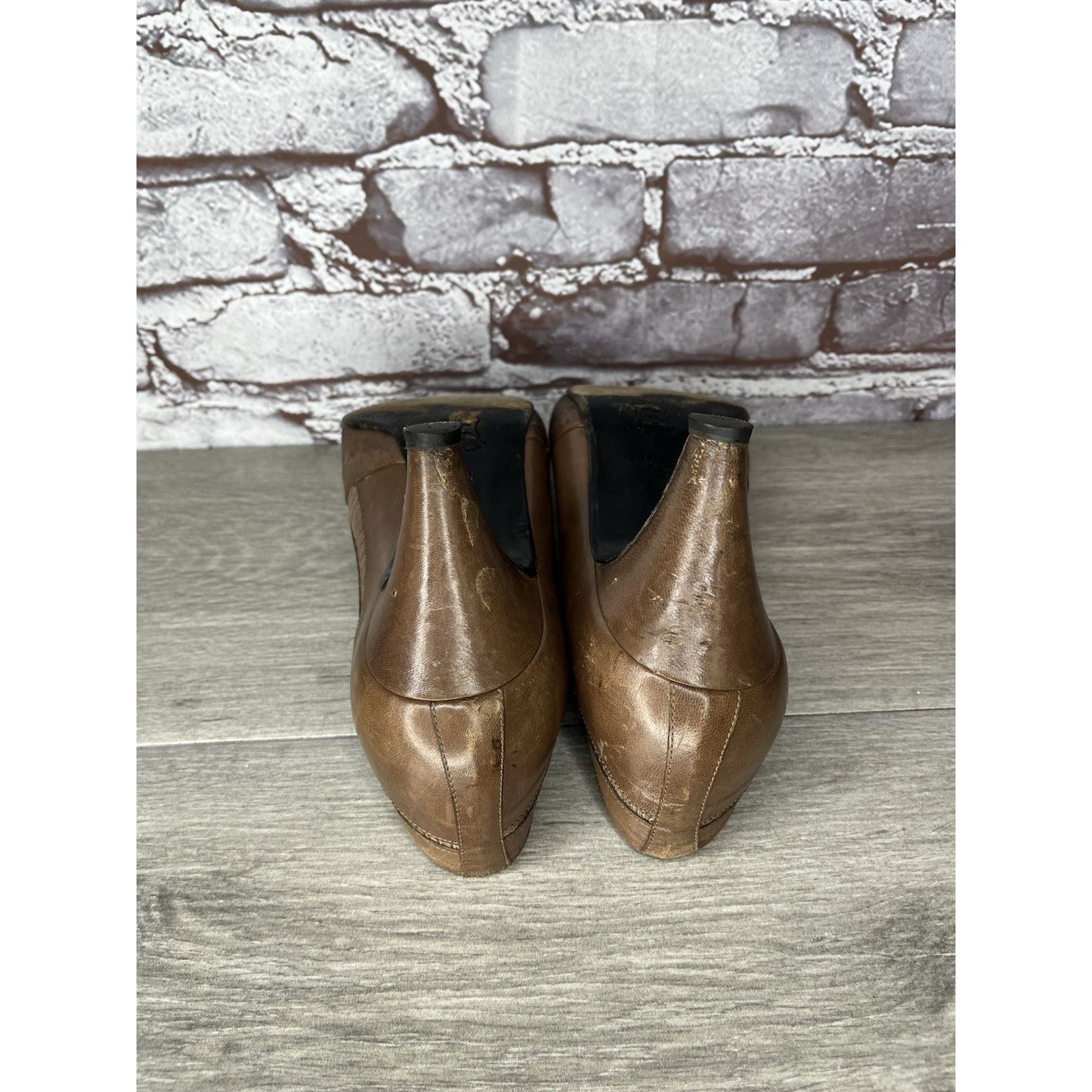 Barena Venezia Donna Laura Venezia Brown Leather Lizard Embossed Cap Toe Dr Size US 9 / IT 39 - 8 Thumbnail