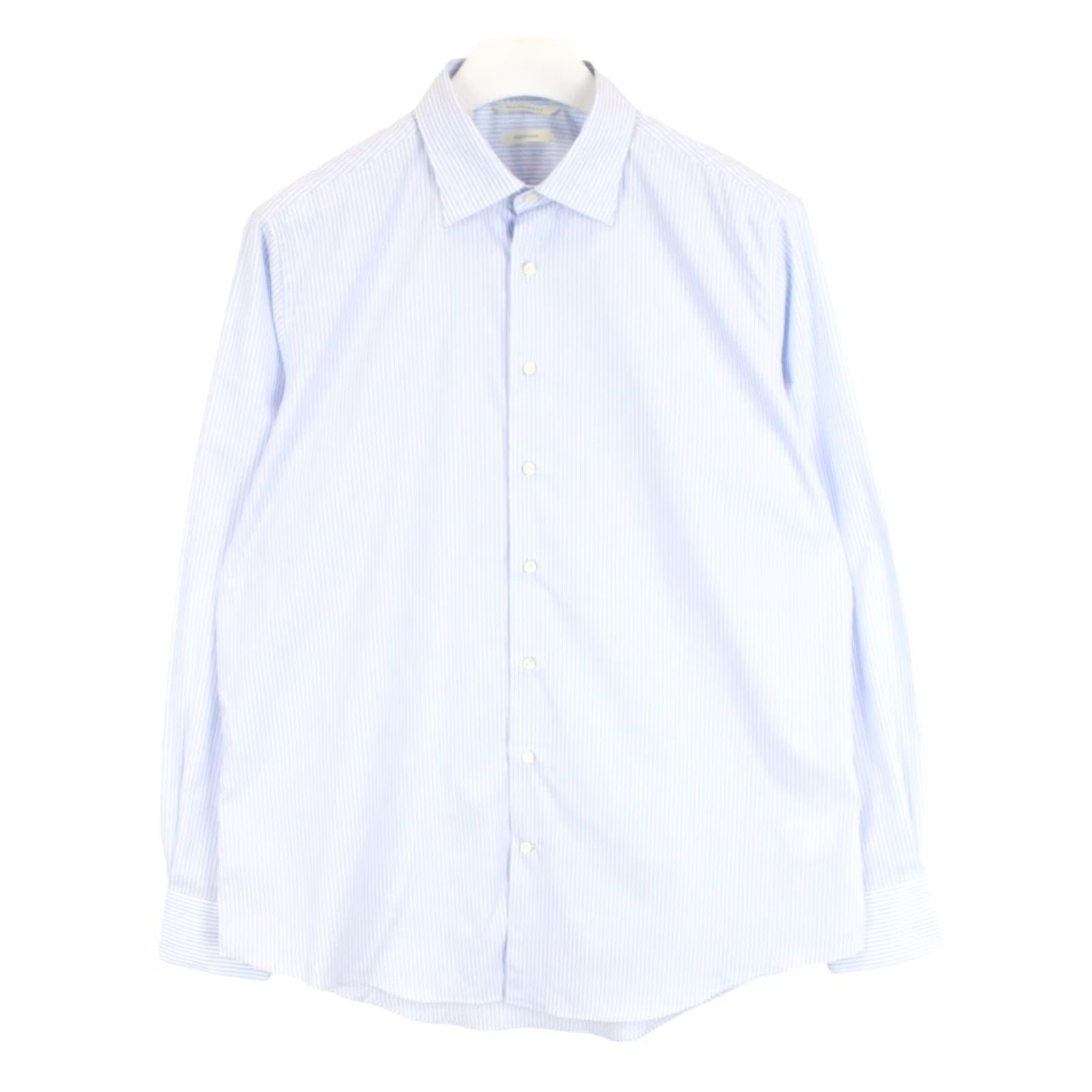 Suitsupply SUITSUPPLY Custom Made Slim Fit Formal Shirt Men's 43/17 Pinstripe Spread Neck Blue Size 46R - 2 Thumbnail