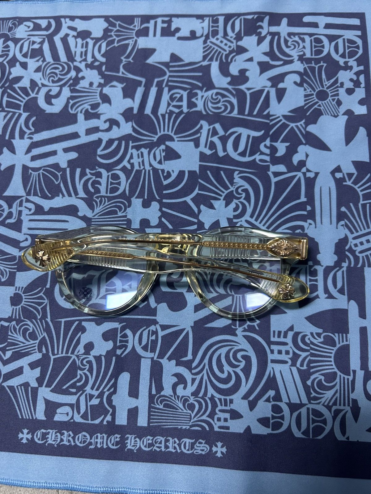 Chrome Hearts Chrome Hearts Peter Arnell Clear Gold Glasses Size ONE SIZE - 7 Thumbnail