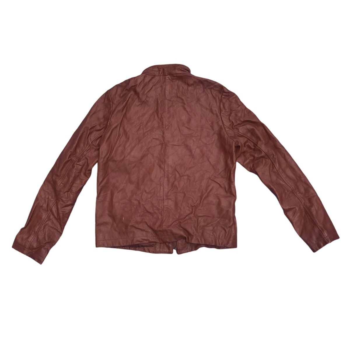 Genuine Leather × SHIPS Vintage Ships Genuine Leather Biker Jacket Racing Size S / US 4 / IT 40 - 7 Thumbnail
