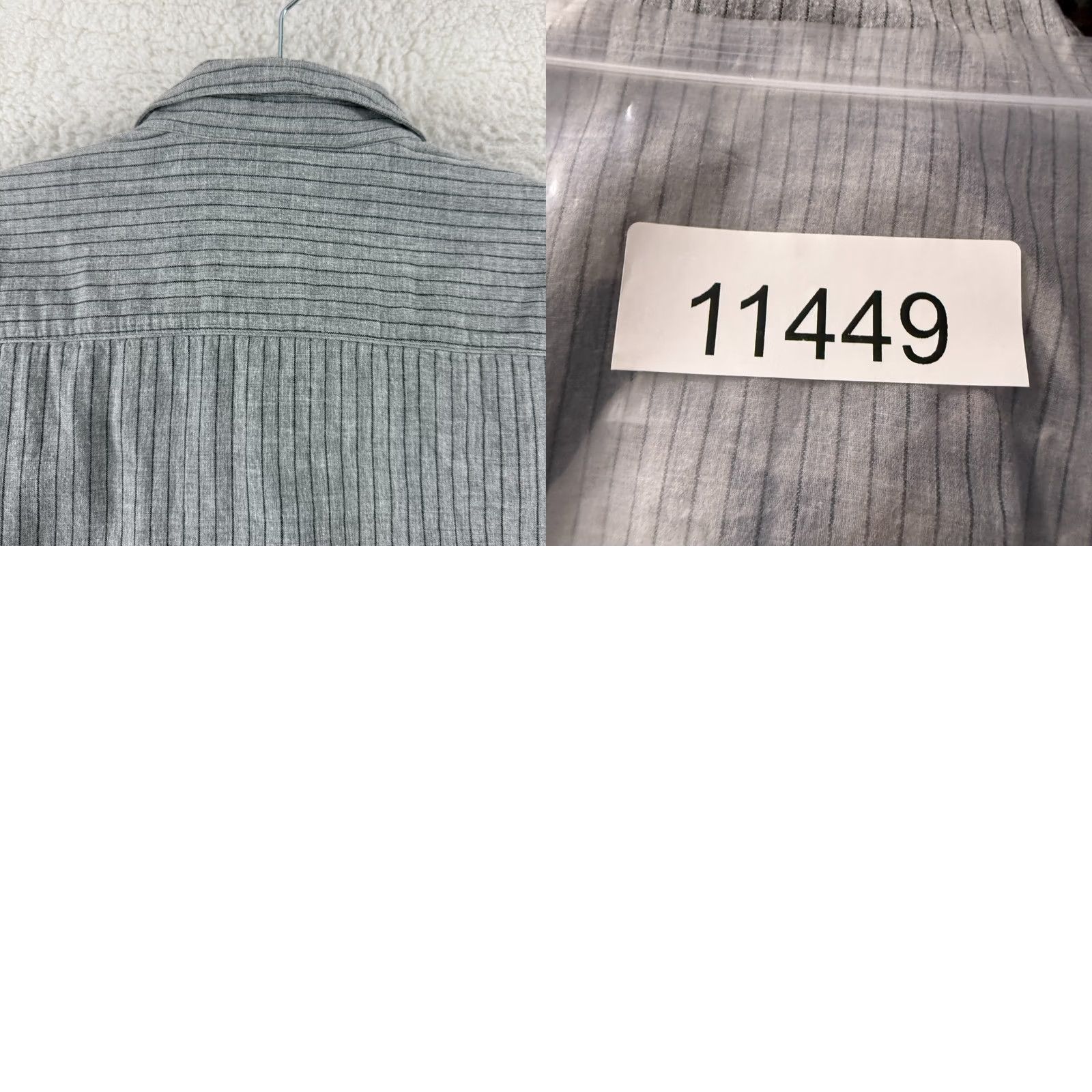 Theory Theory Button-Up Shirt Mens M Gray Striped 100% Cotton Casual Long Sleeve Size US M / EU 48-50 / 2 - 9 Thumbnail