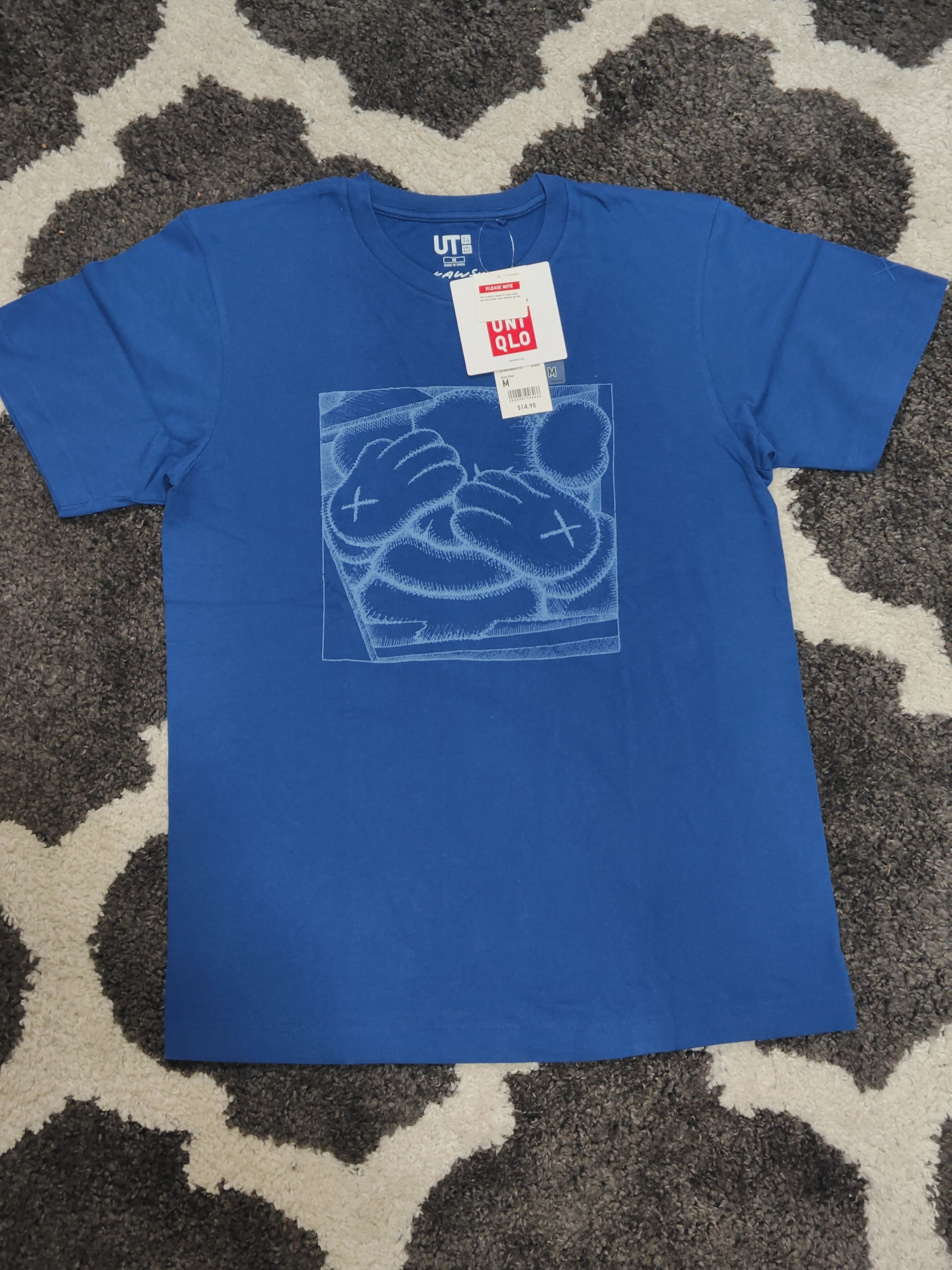 Kaws × Uniqlo Kaws x Uniqlo UT 2016 "Hands Over Face" Blue Size US S / EU 44-46 / 1 - 1 Thumbnail