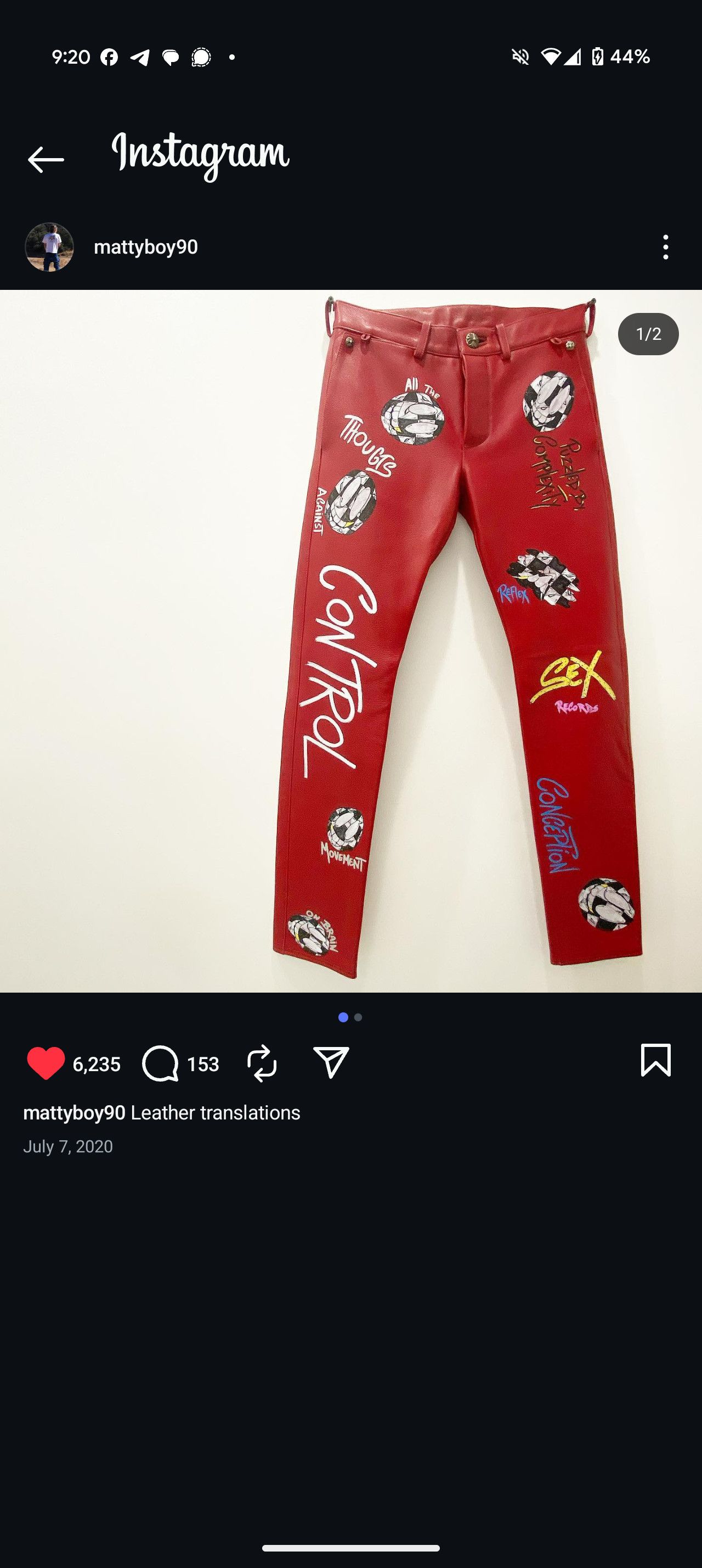 Chrome Hearts Young Thug Personal Chrome Hearts Matty Boy Leather Pants Size US 30 / EU 46 - 12 Thumbnail