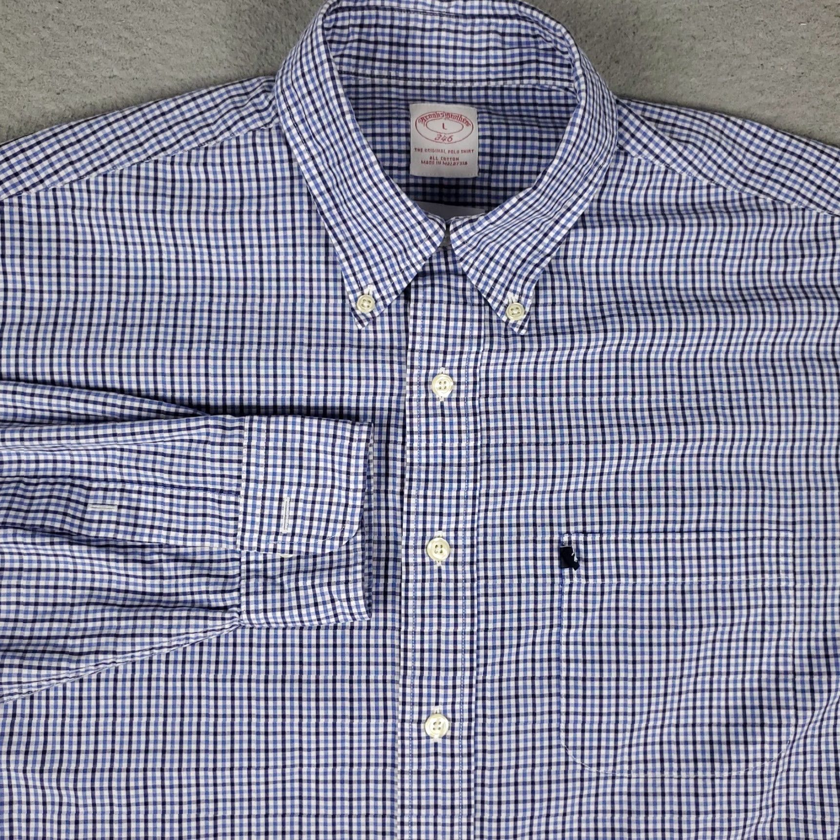 Brooks Brothers Brooks Brothers Shirt Mens Large Blue Check Regent Button Up Long Sleeve Regualr Fit, Classic, Preppy, American, Modern, Colorful, Workwear Mens Size US L / EU 52-54 / 3 - 2 Thumbnail