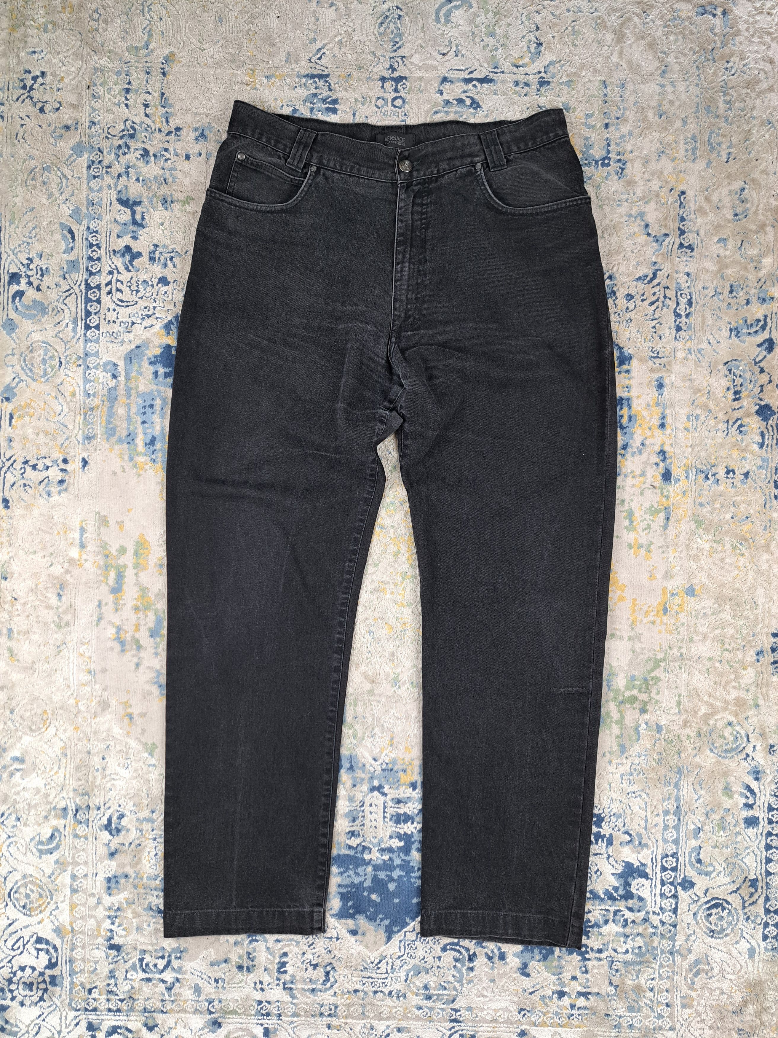 Versace Versace Classic Black Denim Straight Fit Jeans Luxury Size US 36 / EU 52 - 1 Thumbnail