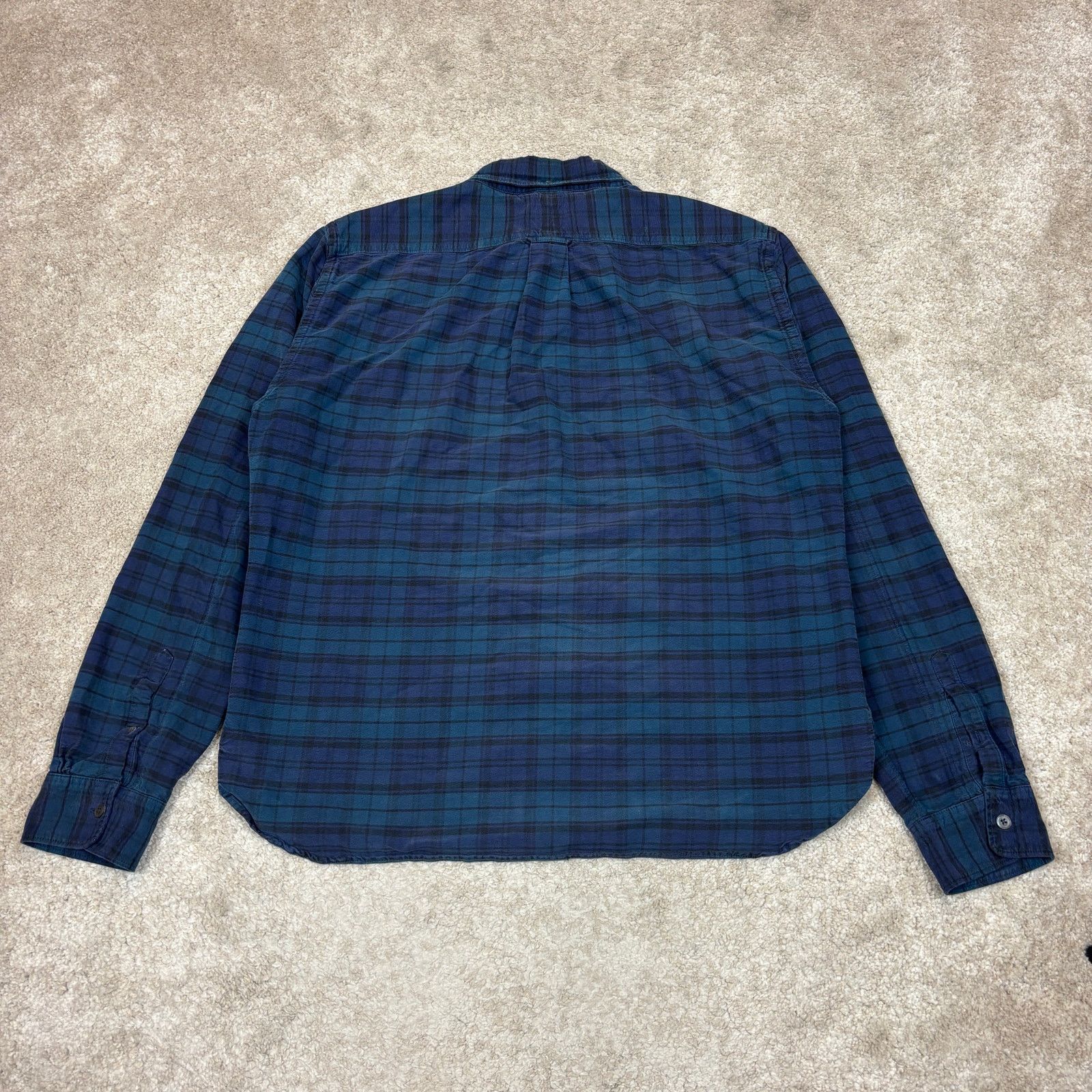 Todd Snyder Todd Snyder One Pocket Blue Plaid Flannel Shirt Men's XL Size US XL / EU 56 / 4 - 3 Thumbnail