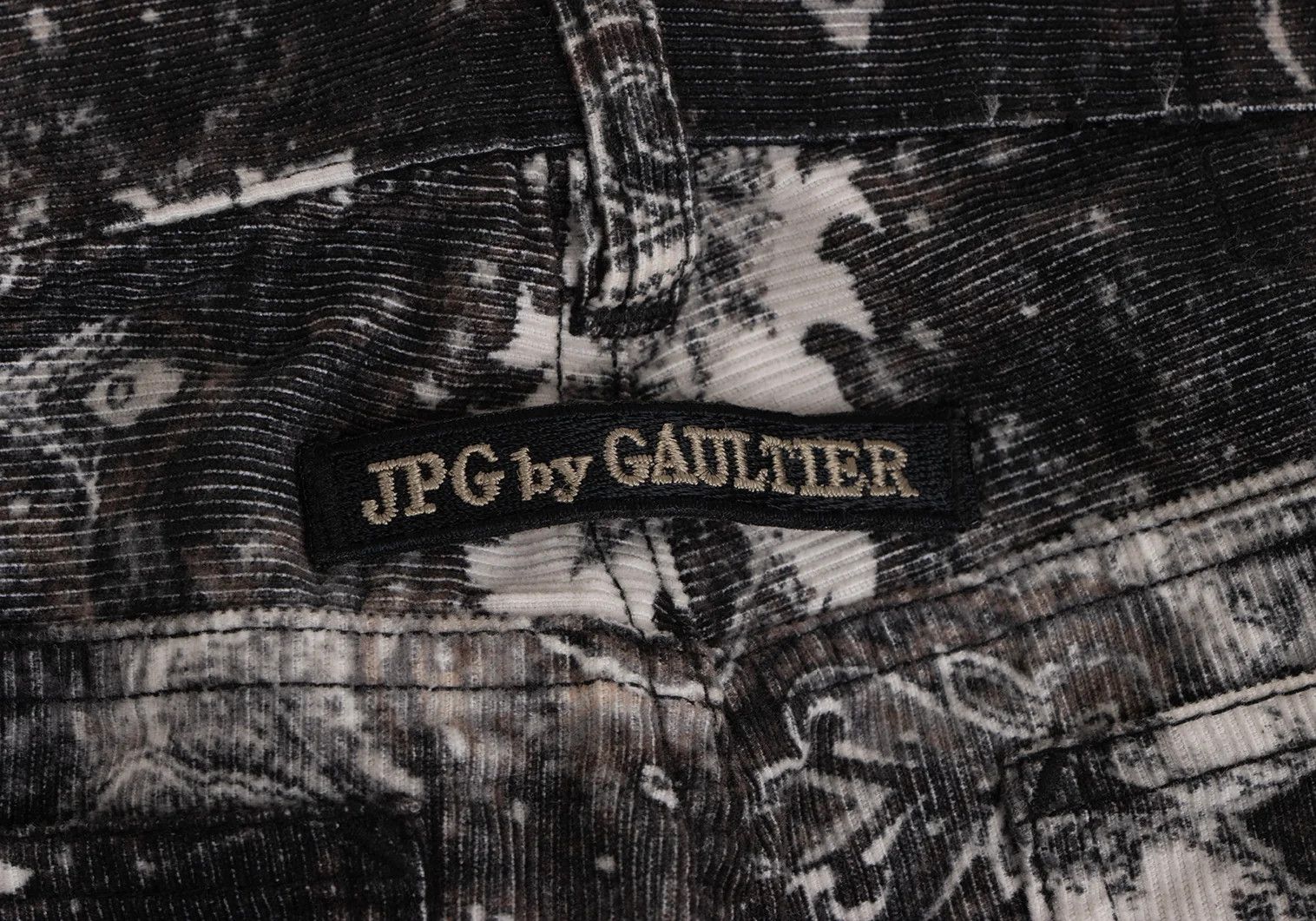 Jean Paul Gaultier Corduroy Flared Pants in Black and Off-White Size US 32 / EU 48 - 16 Thumbnail