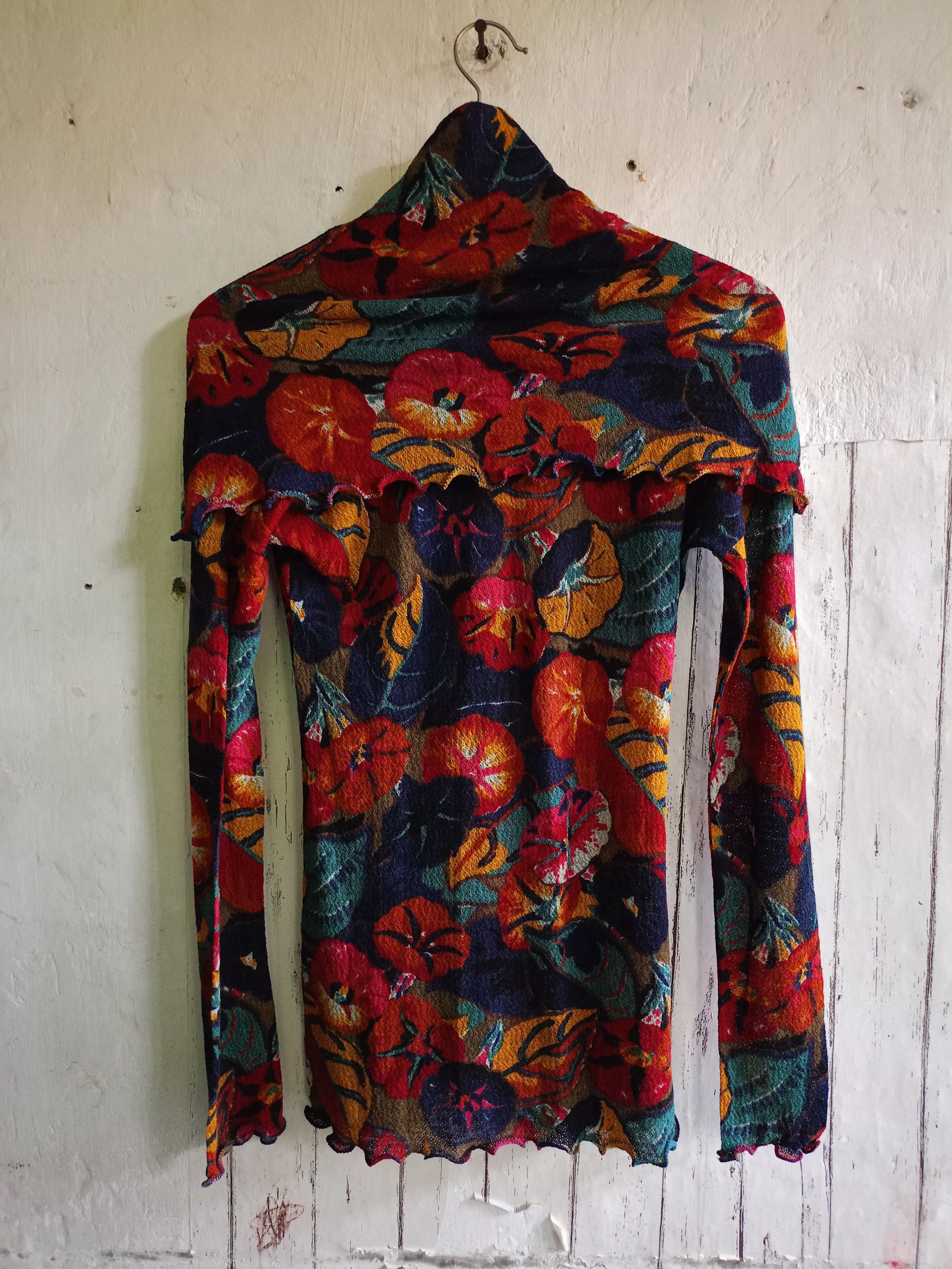Vintage Kenzo Paris Mesh Multi colour Long Sleeve Size M / US 6-8 / IT 42-44 - 2 Thumbnail