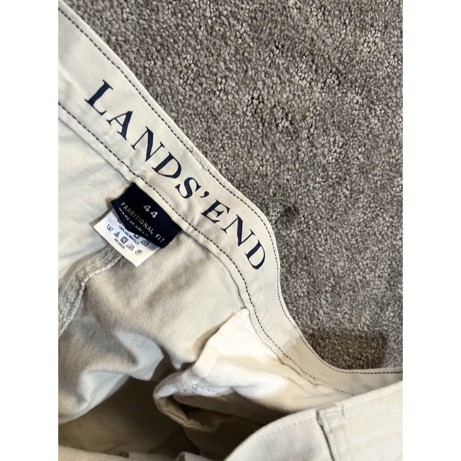 Lands' End Lands' End Cargo Shorts Mens 42 Gray High Rise Pockets Cargo 10 in Inseam Size US 42 / EU 58 - 3 Thumbnail