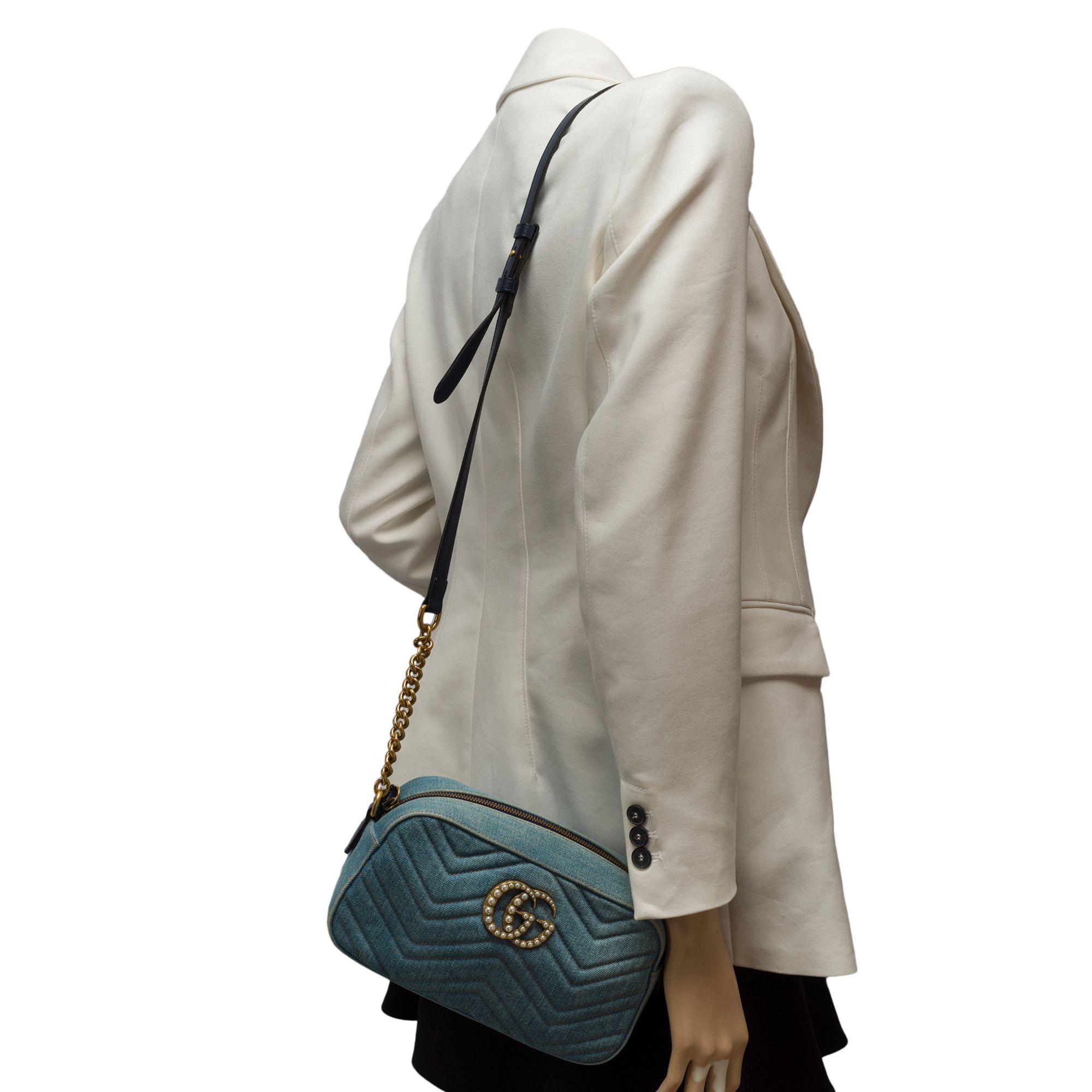 Gucci GUCCI Marmont in Blue Denim Size ONE SIZE - 13 Thumbnail